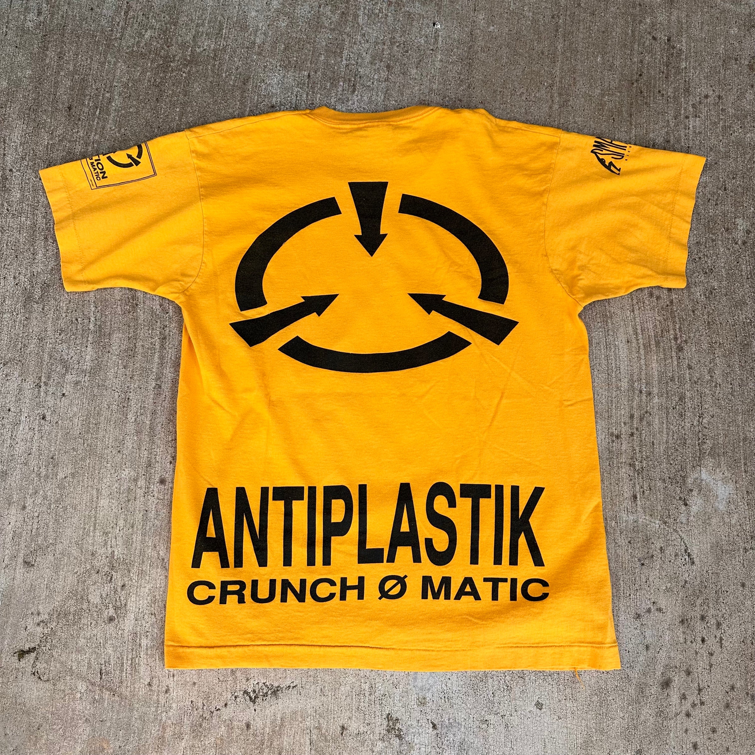 1990 Crunch-Ø-Matic Caution/Antiplastik 12” Promo T-Shirt XL