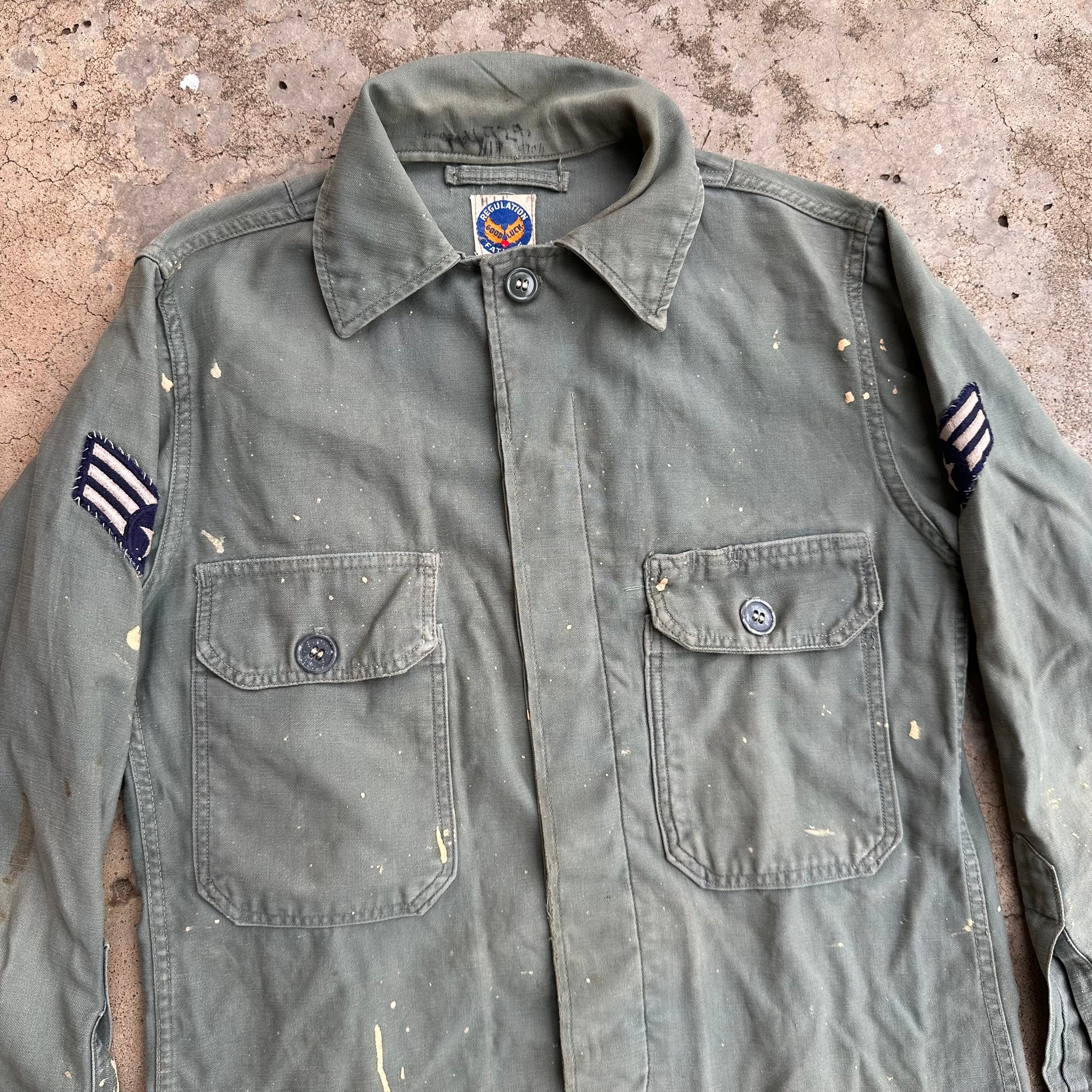 1950’s/60’s USAF Private Purchase Sage Green 507 Fatigue Shirt