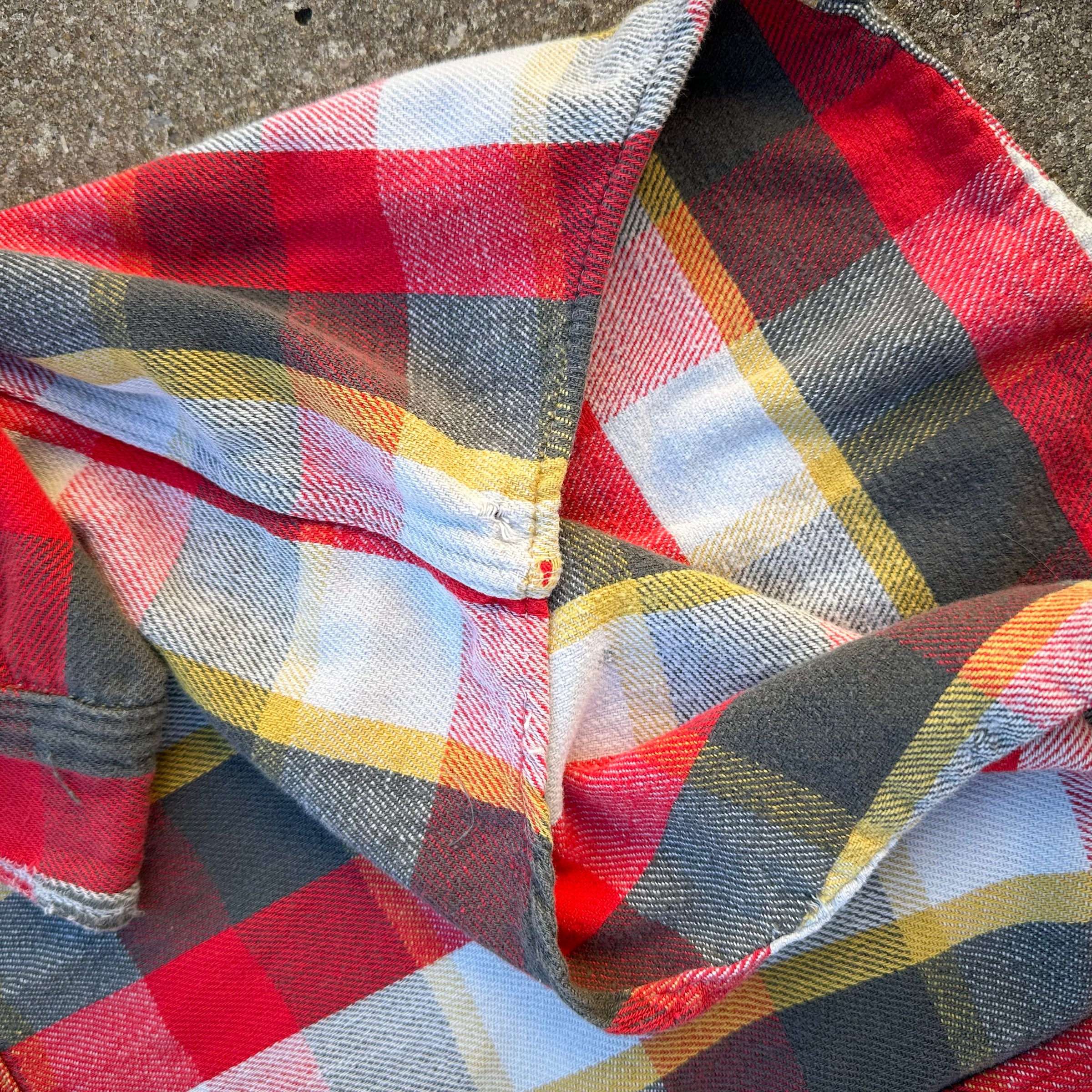 1950’s Big Mac Penney’s Plaid Cotton Flannel Shirt XL