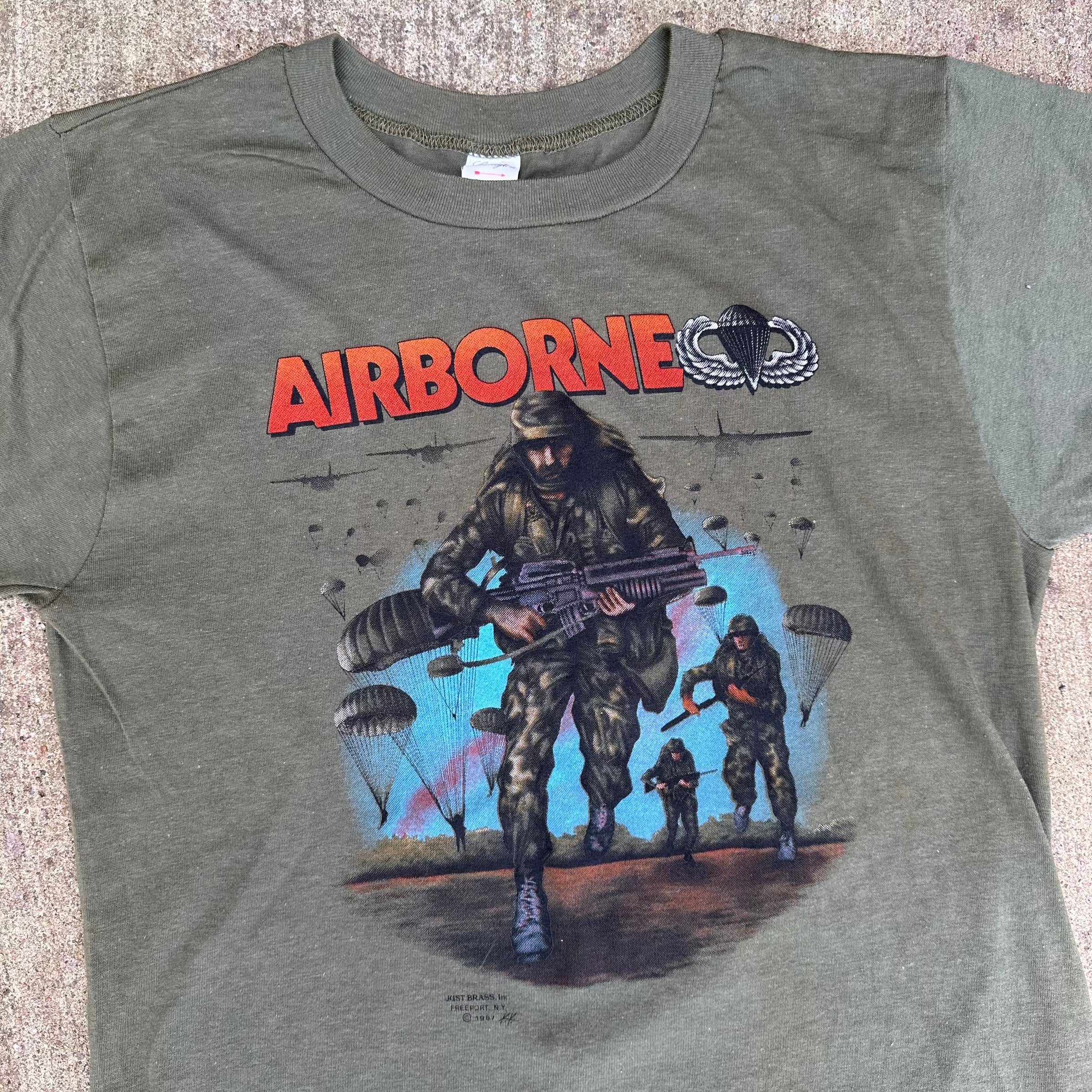 1980’s Just Brass Airborne T-Shirt Medium
