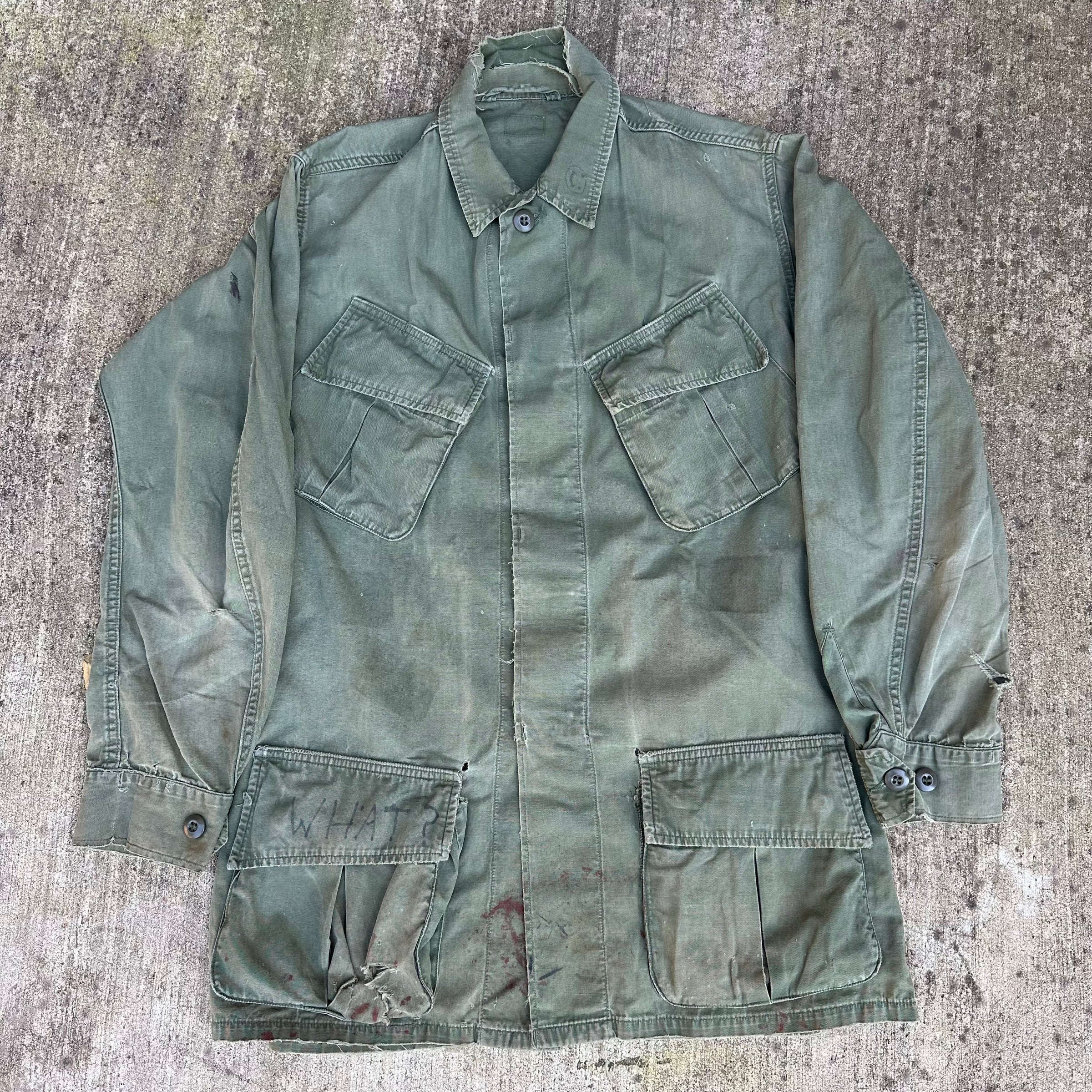 1960’s Painted Poplin Jungle Jacket 22” Chest