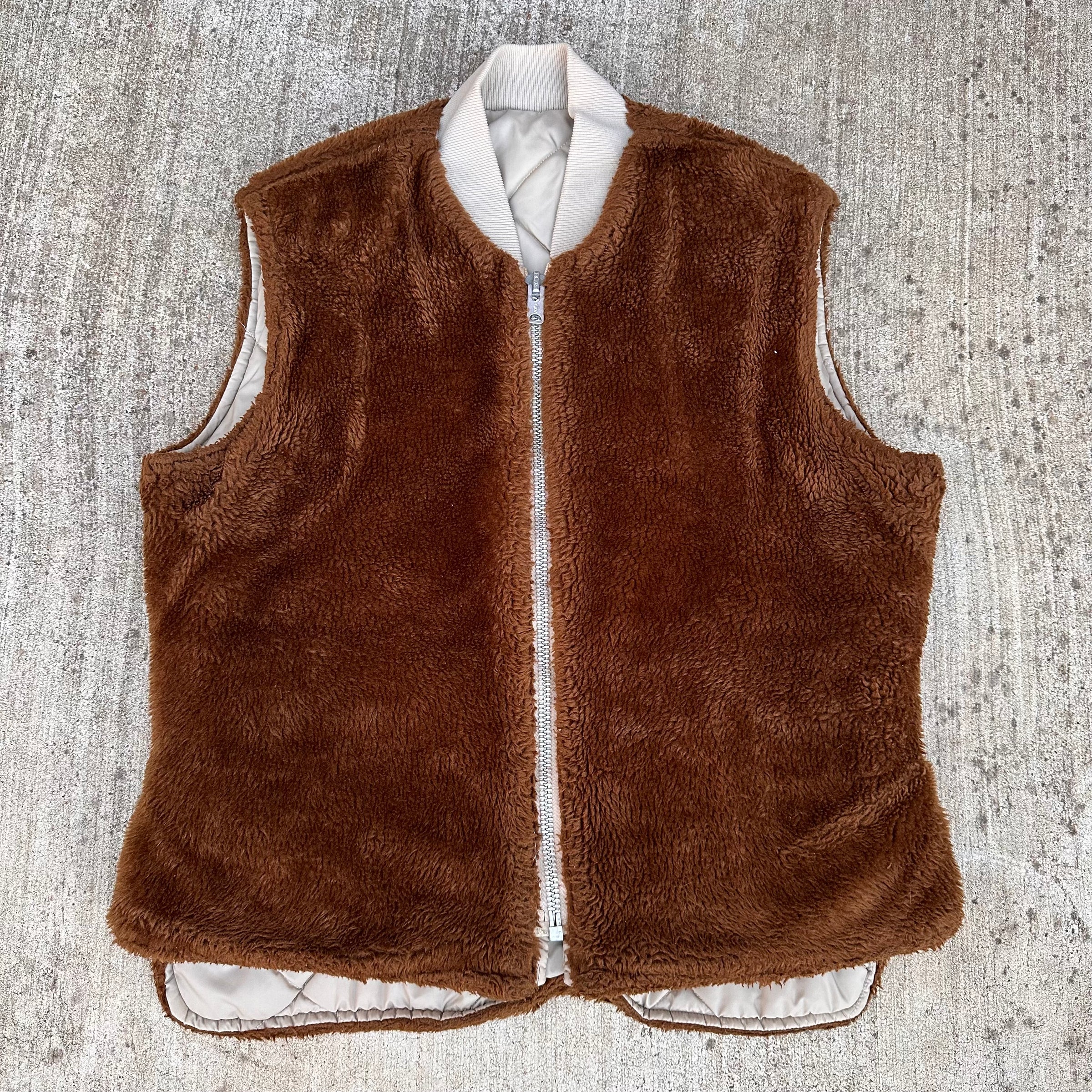 1970’s Panhandle Slim Reversible Fleece Quilted Vest Size 44