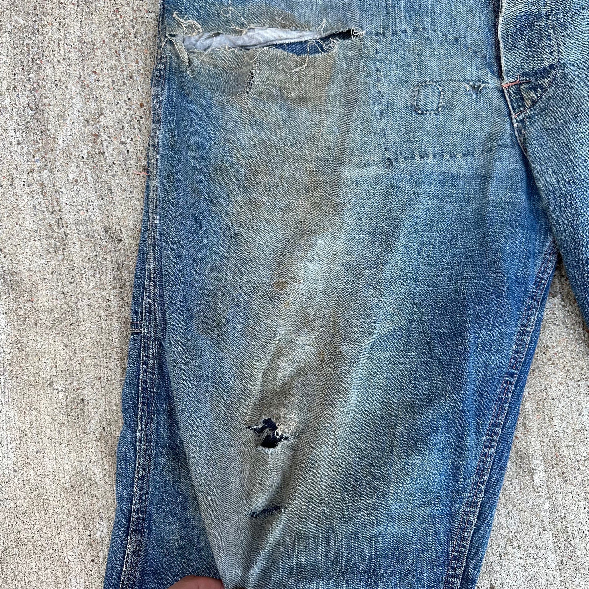 1930’s Casey Jones Buckleback Denim Jeans 39” x 30”
