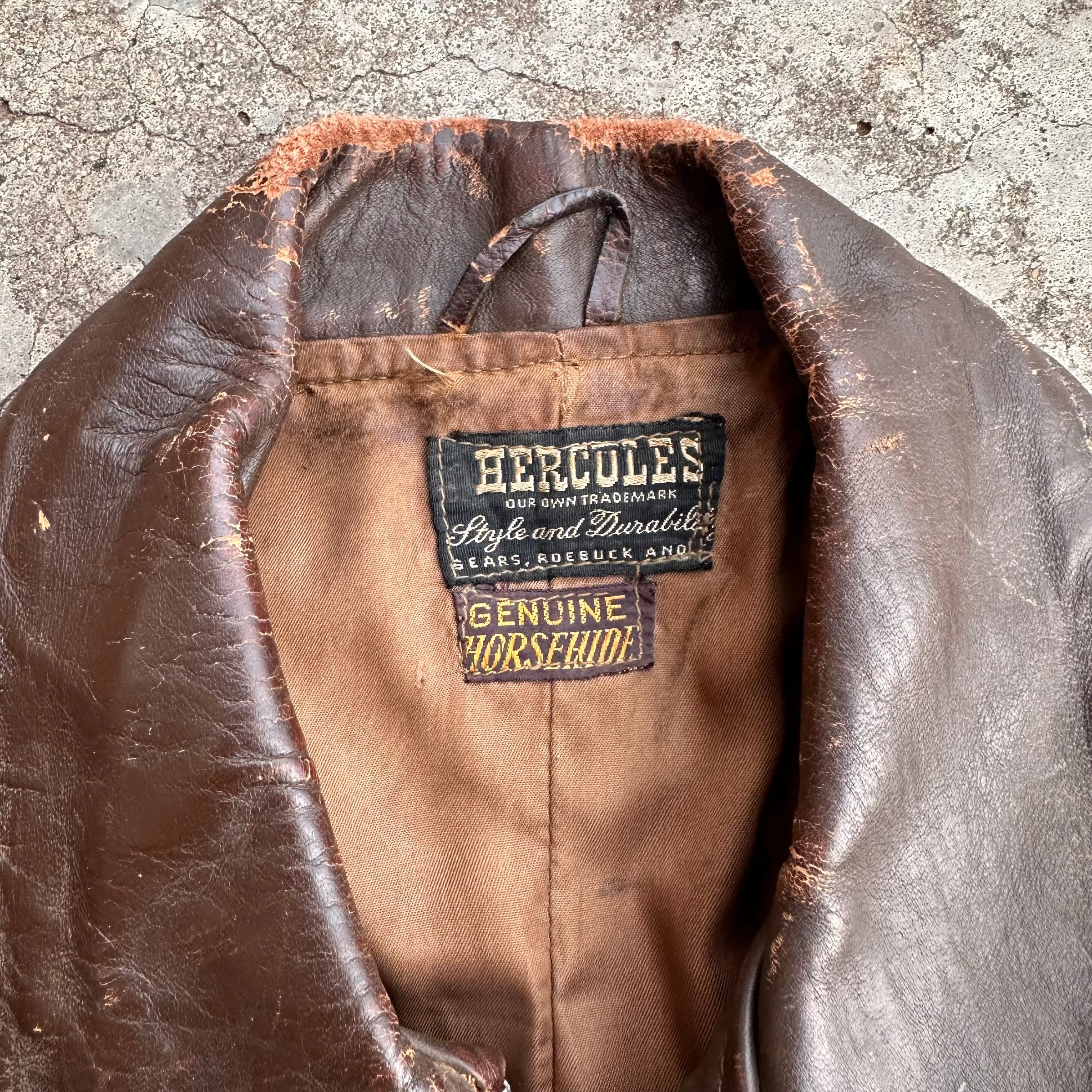 1940’s Hercules Horsehide A-2 Style Leather Jacket