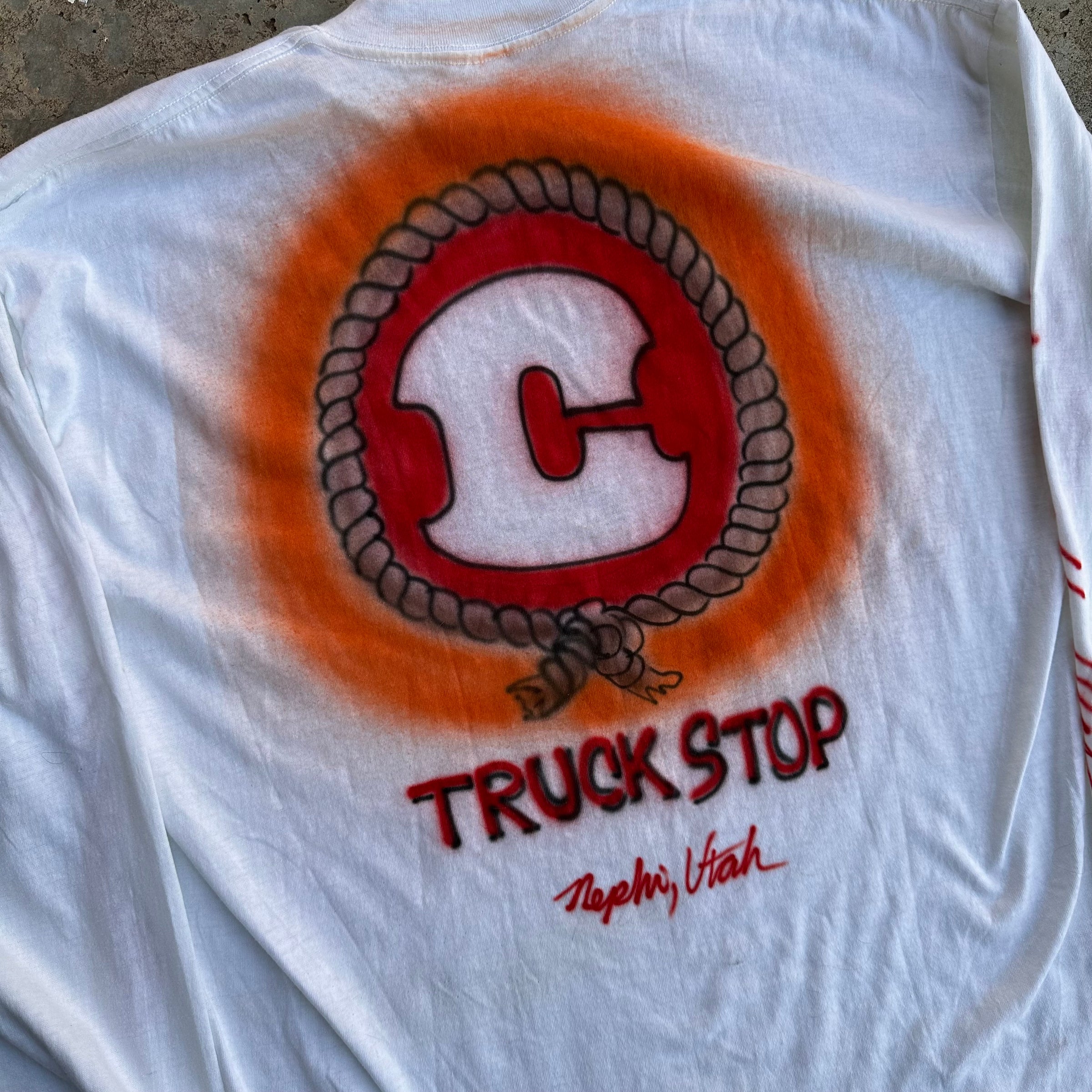 1980’s Chappell Oil Airbrushed 18 Wheeler Trucking T-Shirt Large