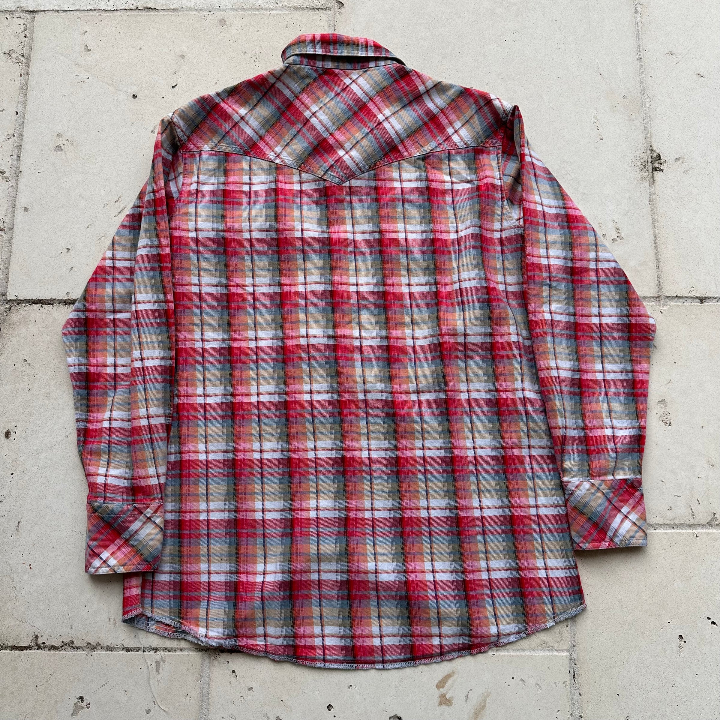 1970’s Champion Plaid Cotton Western Flannel Large