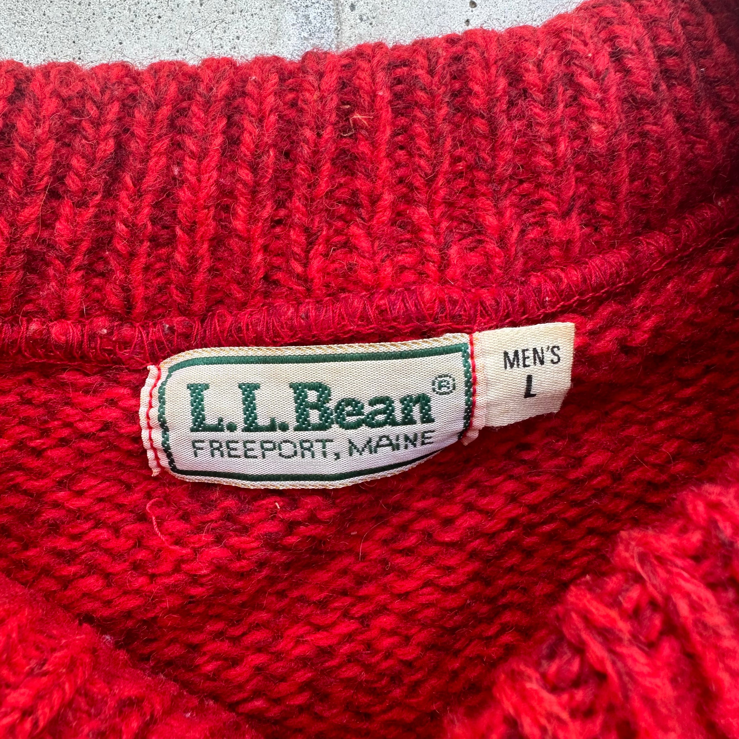 1970’s/80’s LL Bean Red Wool Sweater Large