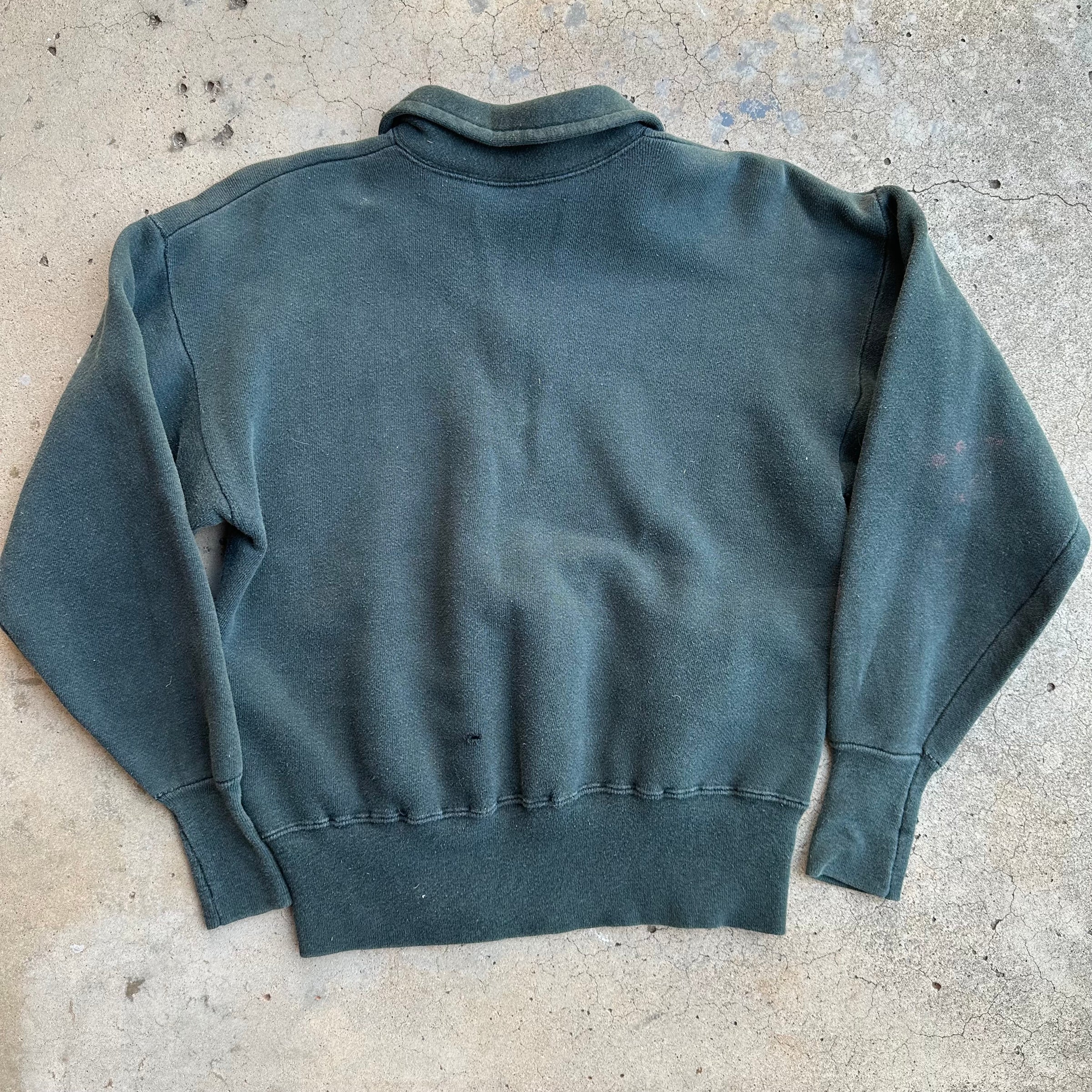 1940’s/50’s Oklahoma A&M Flock Print Quarter Zip Sweatshirt
