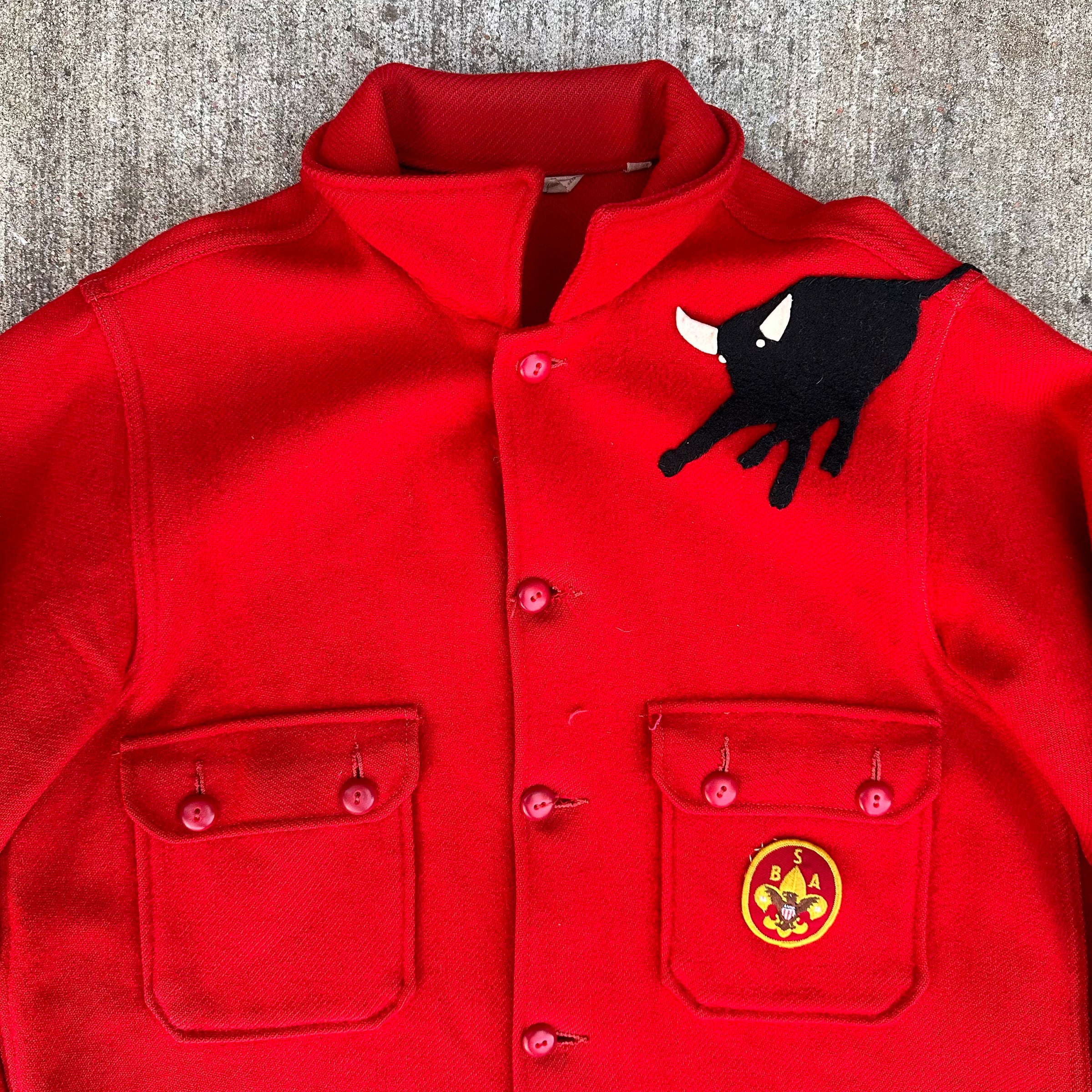 1960’s Boy Scout Patched Wool CPO Shirt Size 42