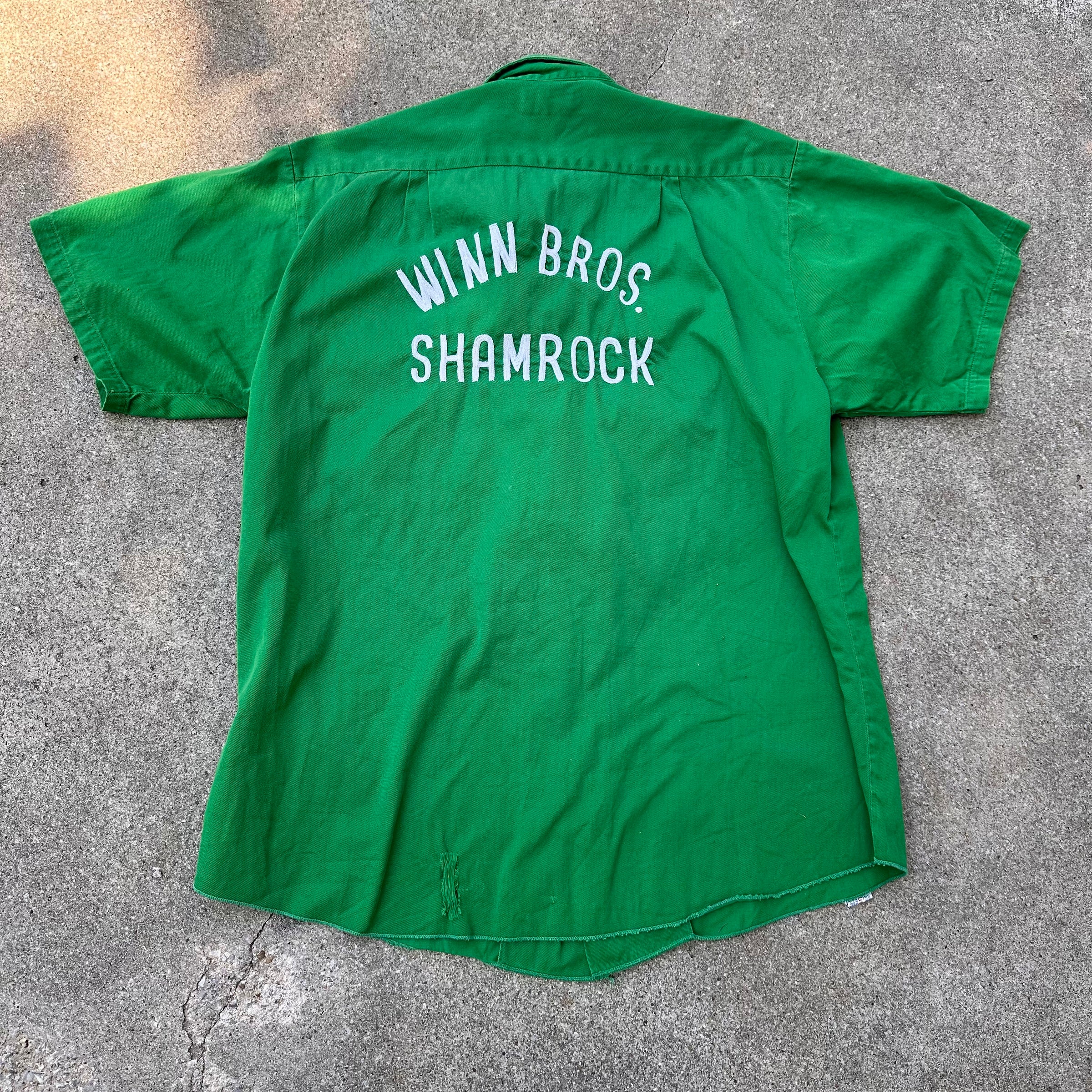 1950’s Shamrock Gas Station Embroidered Work Shirt Medium