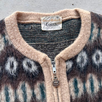 1960’s Campus Full Zip Mohair Cardigan Medium