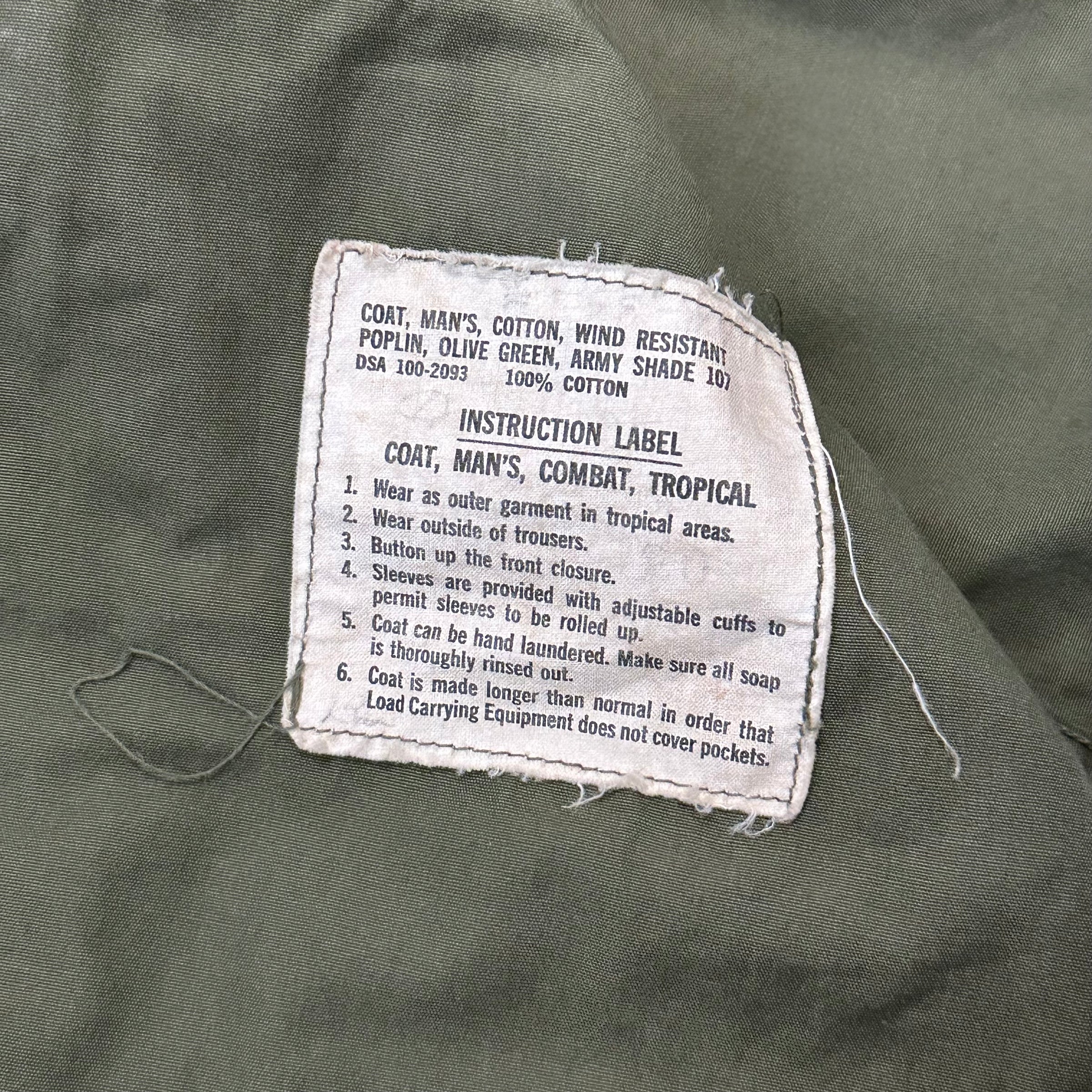 1960’s Vietnam War Poplin Jungle Jacket Medium Regular