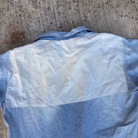 1950’s Powr House Repaired Chambray Work Shirt 26” Chest