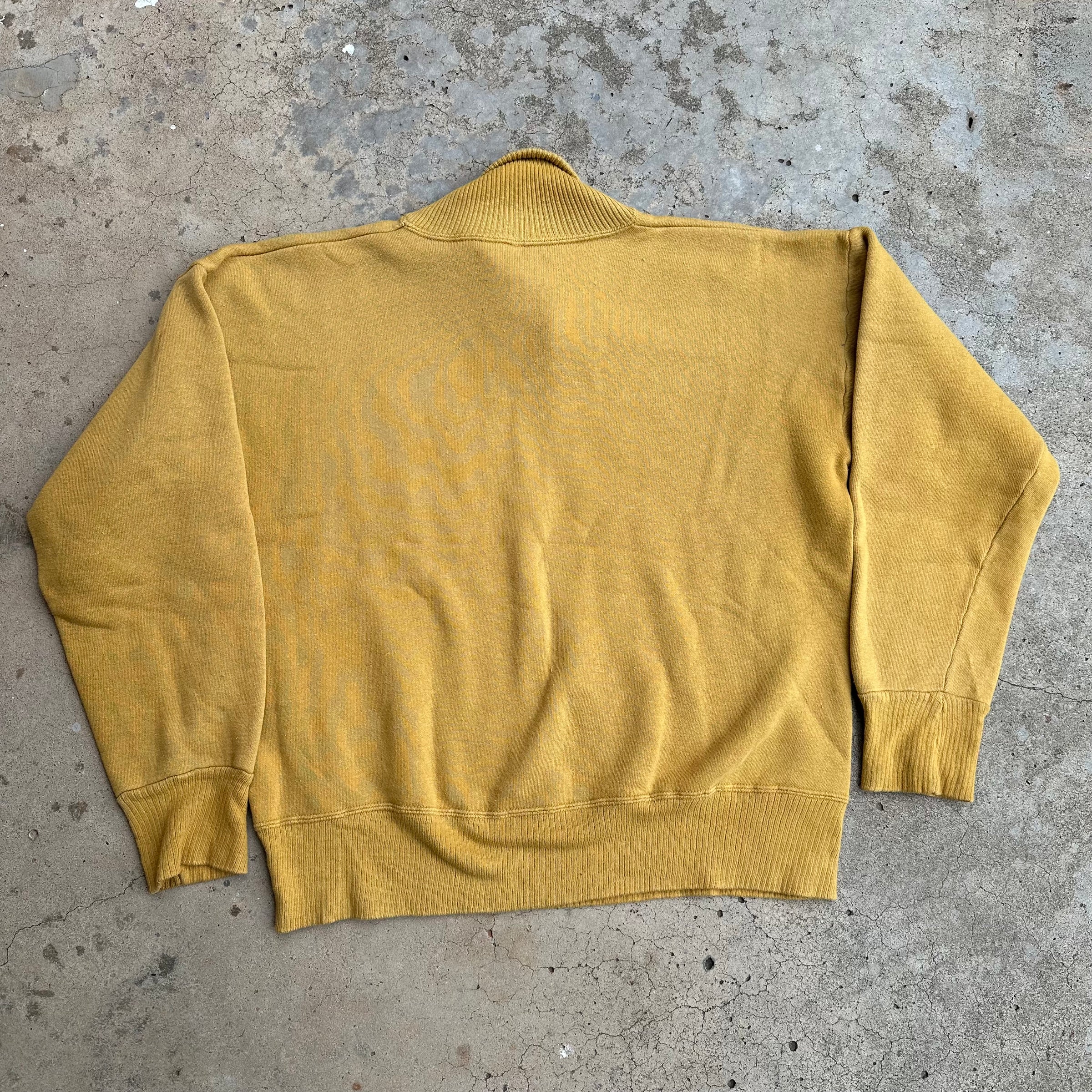 1960’s Purdue University Flock Print Shawl Collar Sweatshirt 24” Chest