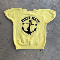 1960’s First Mate Flock Print S/S Sweatshirt Medium