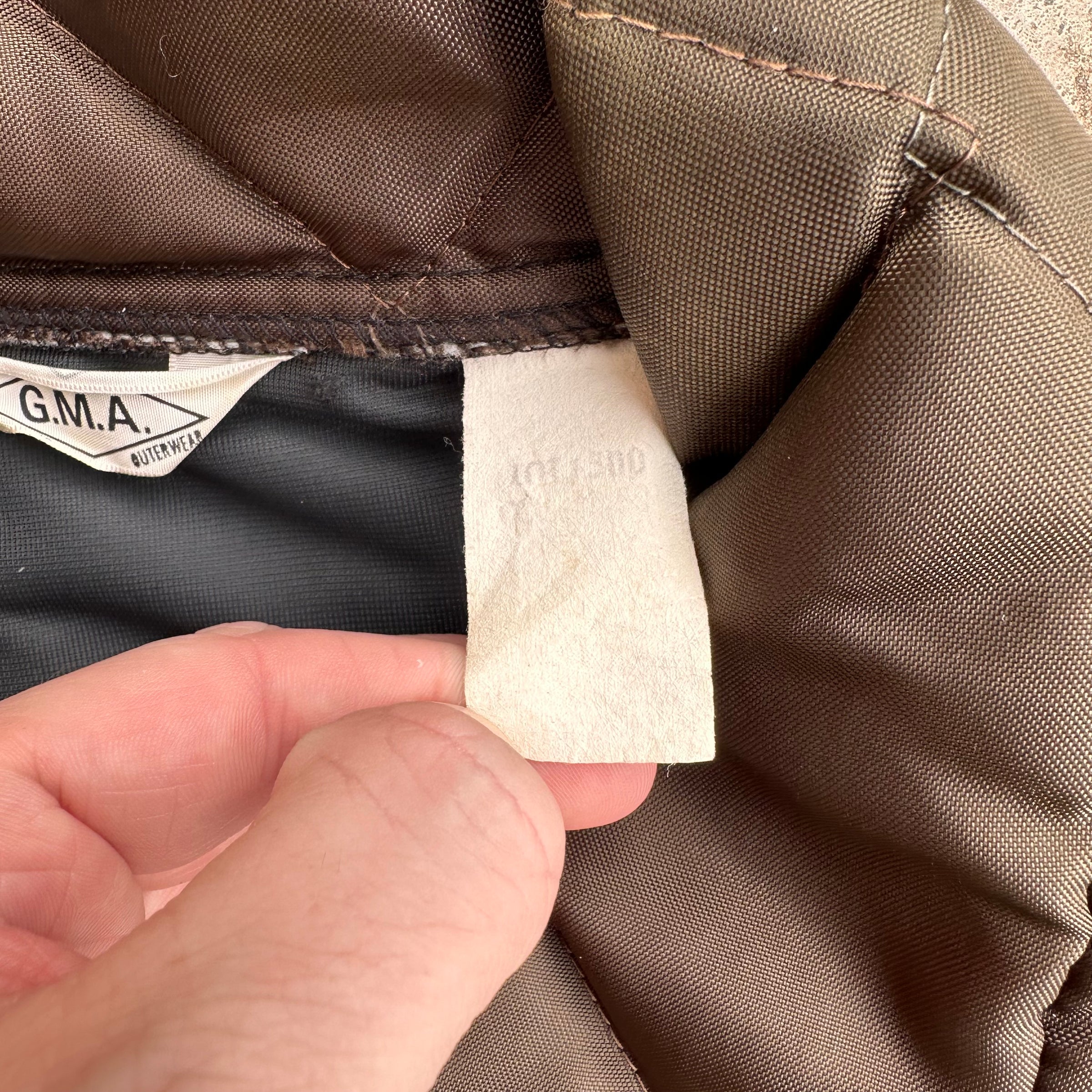 1970’s GMA Faded Brown Quilted Jacket XL