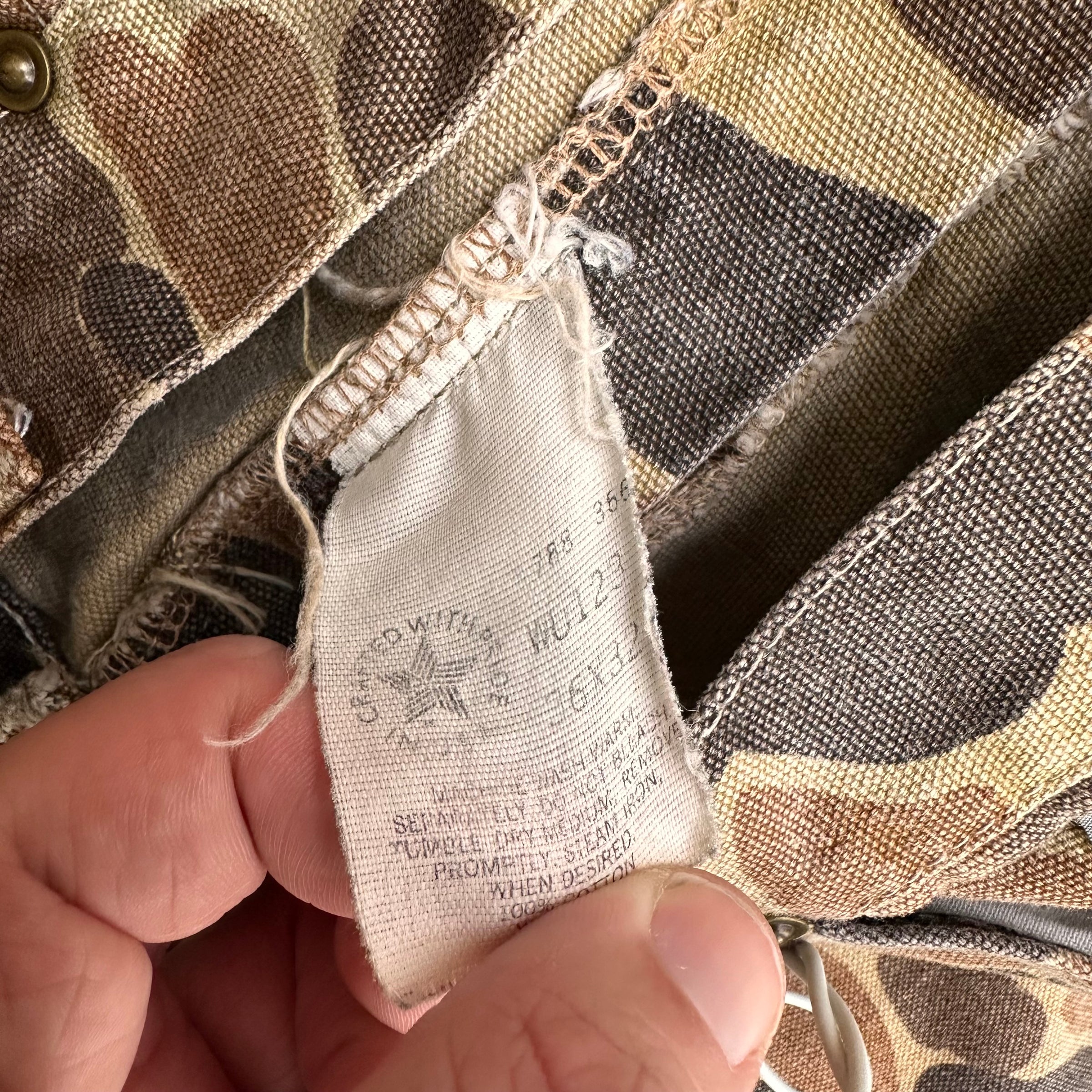 1970’s Carhartt Duck Camo Canvas Pants 32” Waist