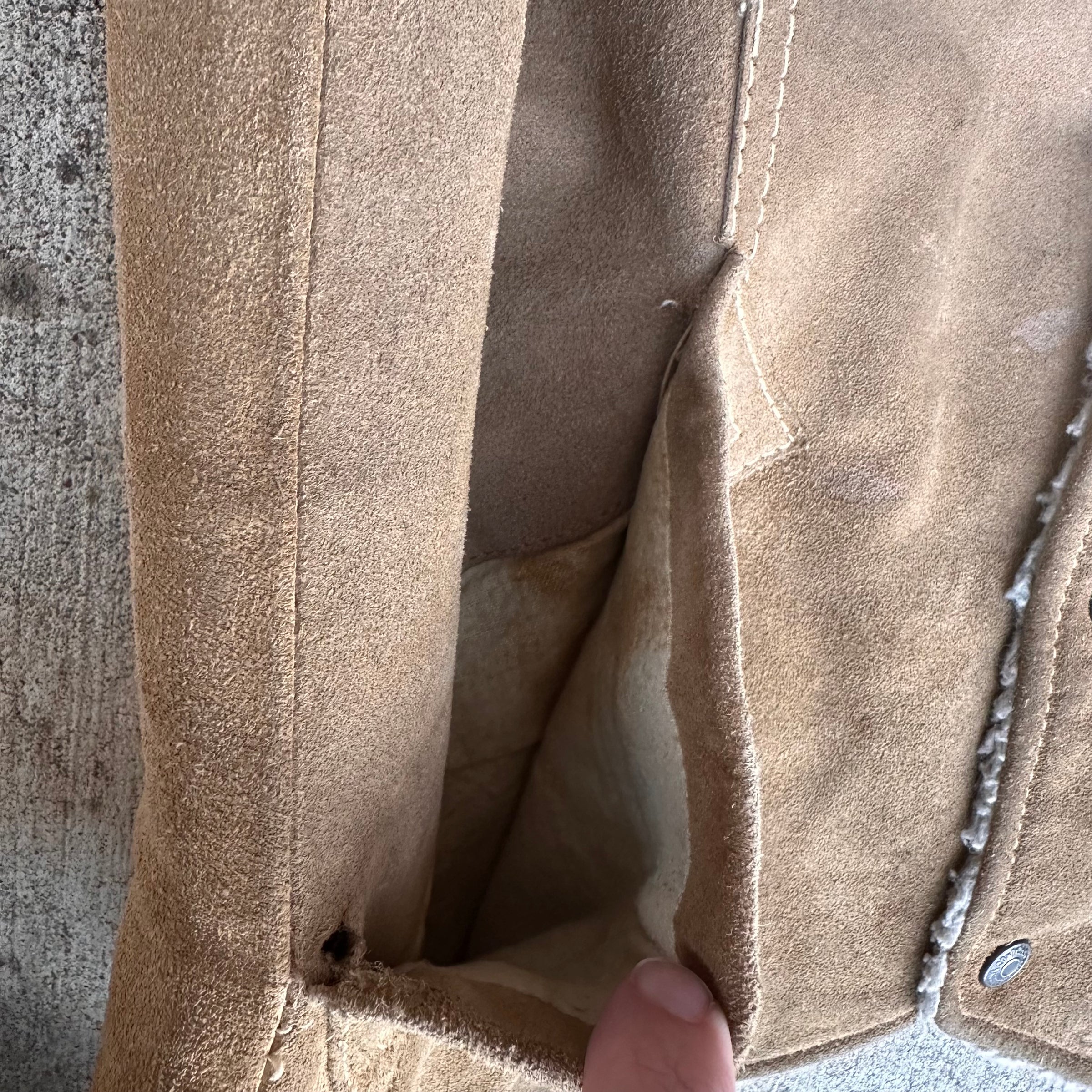 1970’s Levi’s Suede Sherpa Lined Western Vest Small
