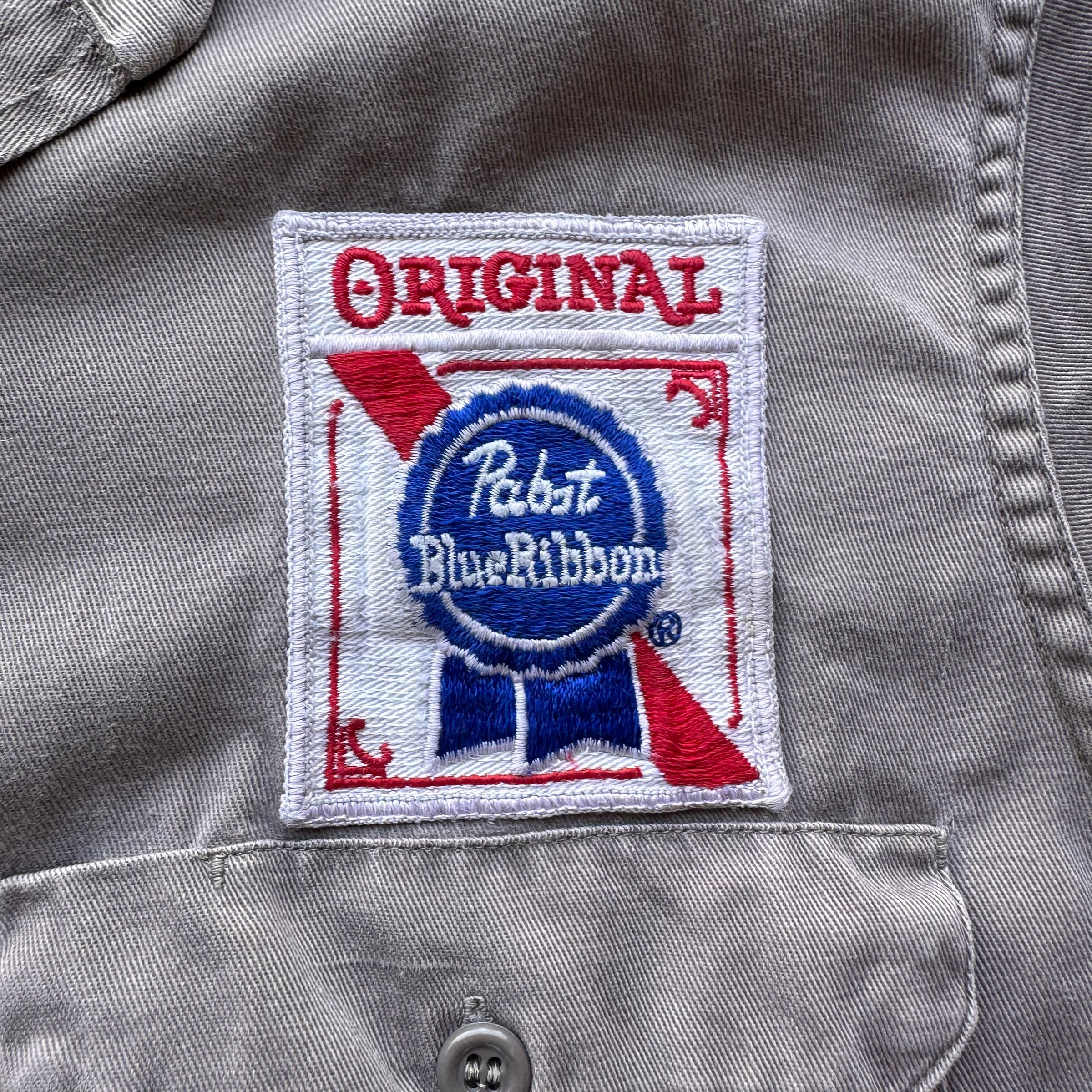 1950’s/60’s Penney’s Big Mac PBR Patched Grey Cotton Work Shirt Medium