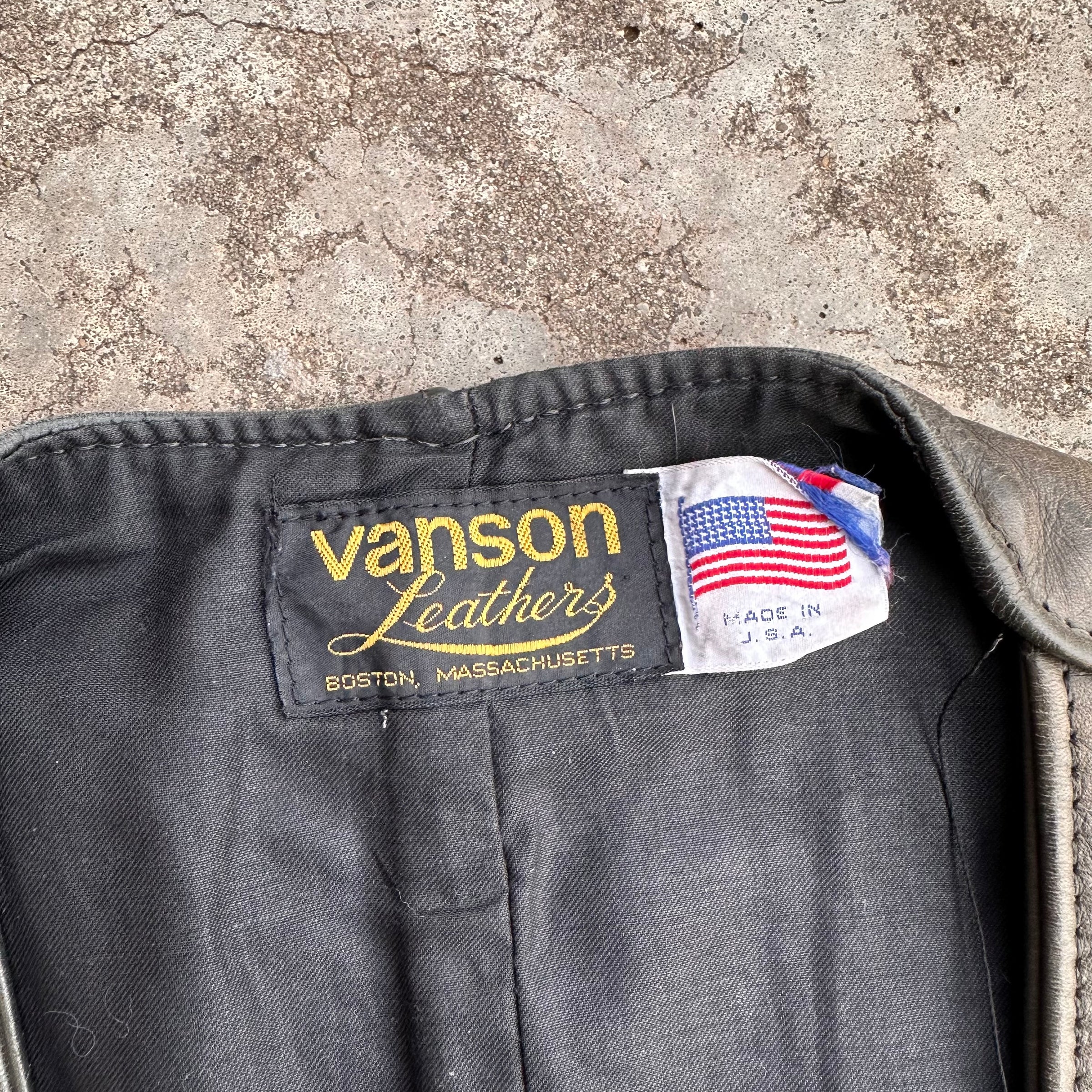 1980’s Vanson Leathers Motorcycle Vest 21” Chest