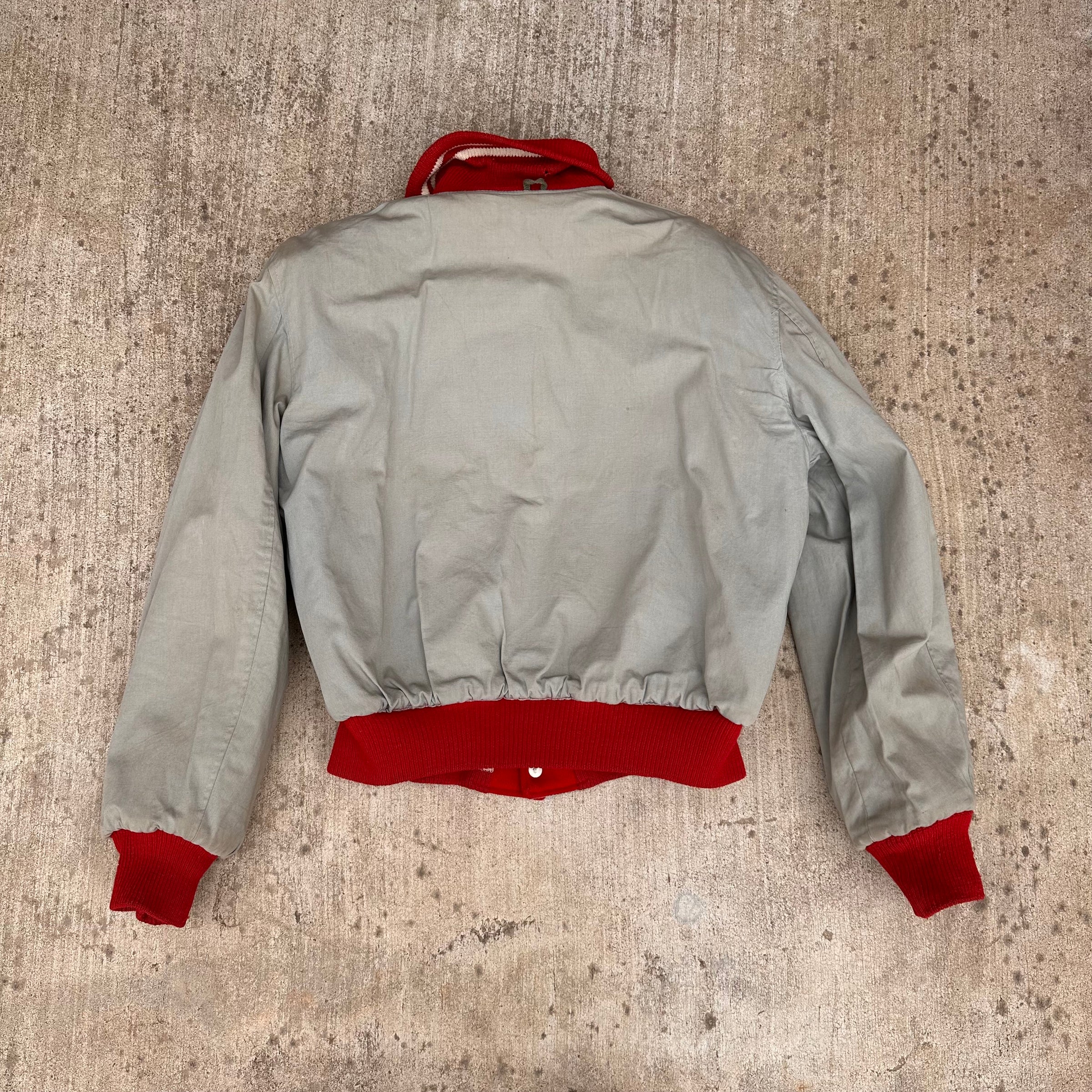 1960’s Hatchers Bulldog Patched Reversible Wool Varsity Jacket 25” Chest