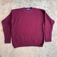 1980’s/90’s Abercrombie & Fitch Burgundy Wool Sweater XL