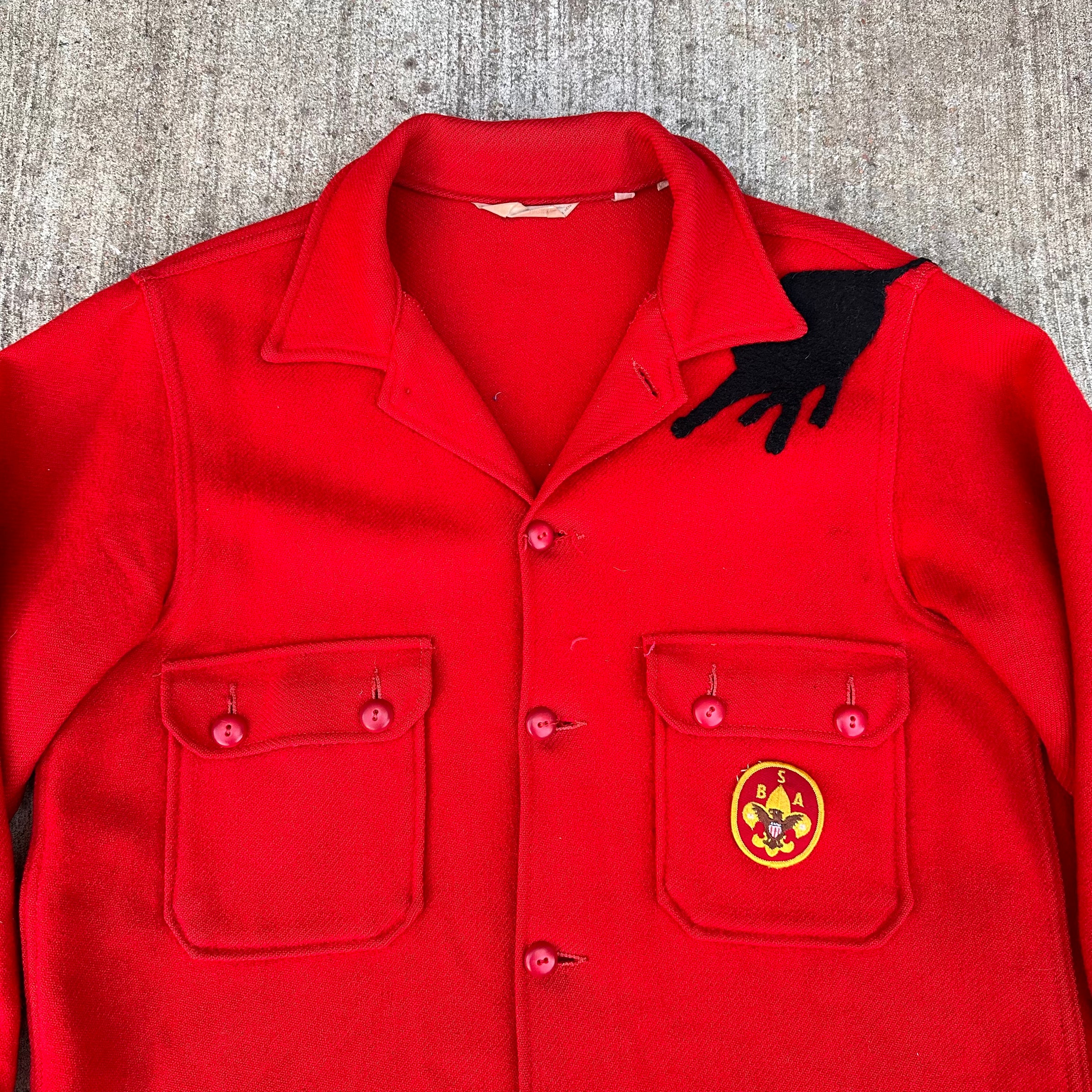 1960’s Boy Scout Patched Wool CPO Shirt Size 42