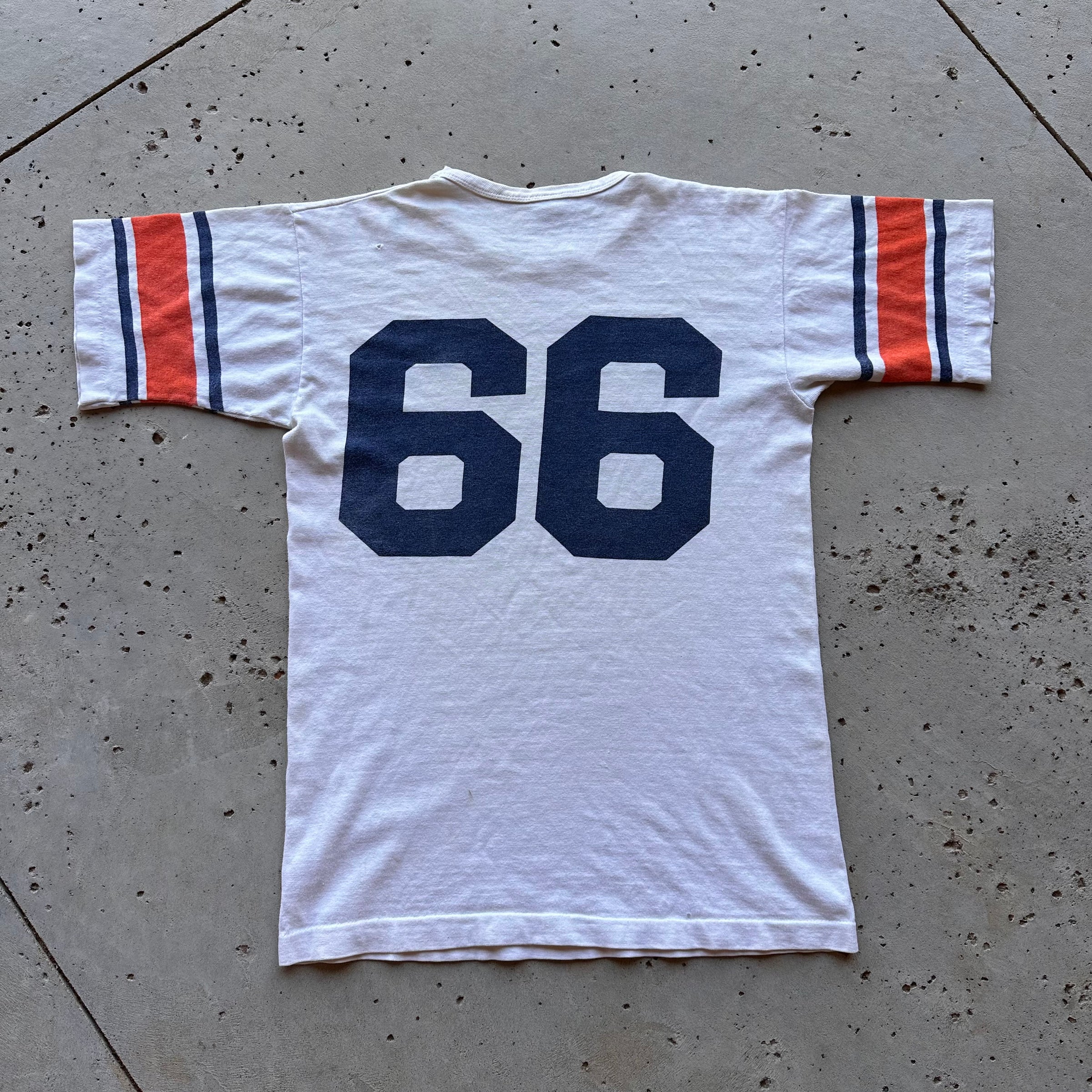 1950’s Champion Running Man Water Print Collegiate T-Shirt Tagged Large