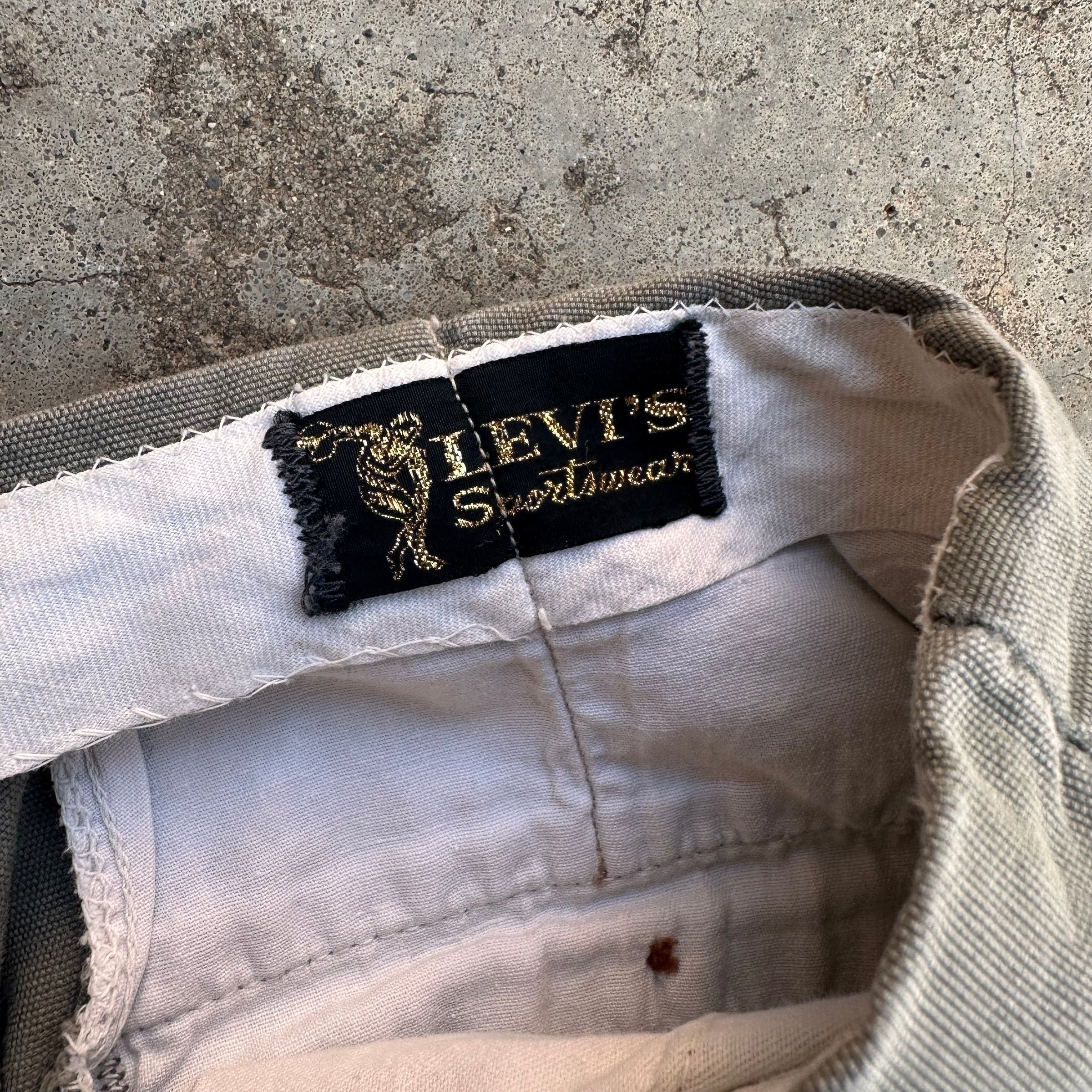 1940’s Levi’s Sportswear Grey Cotton Pants 30” x 31”