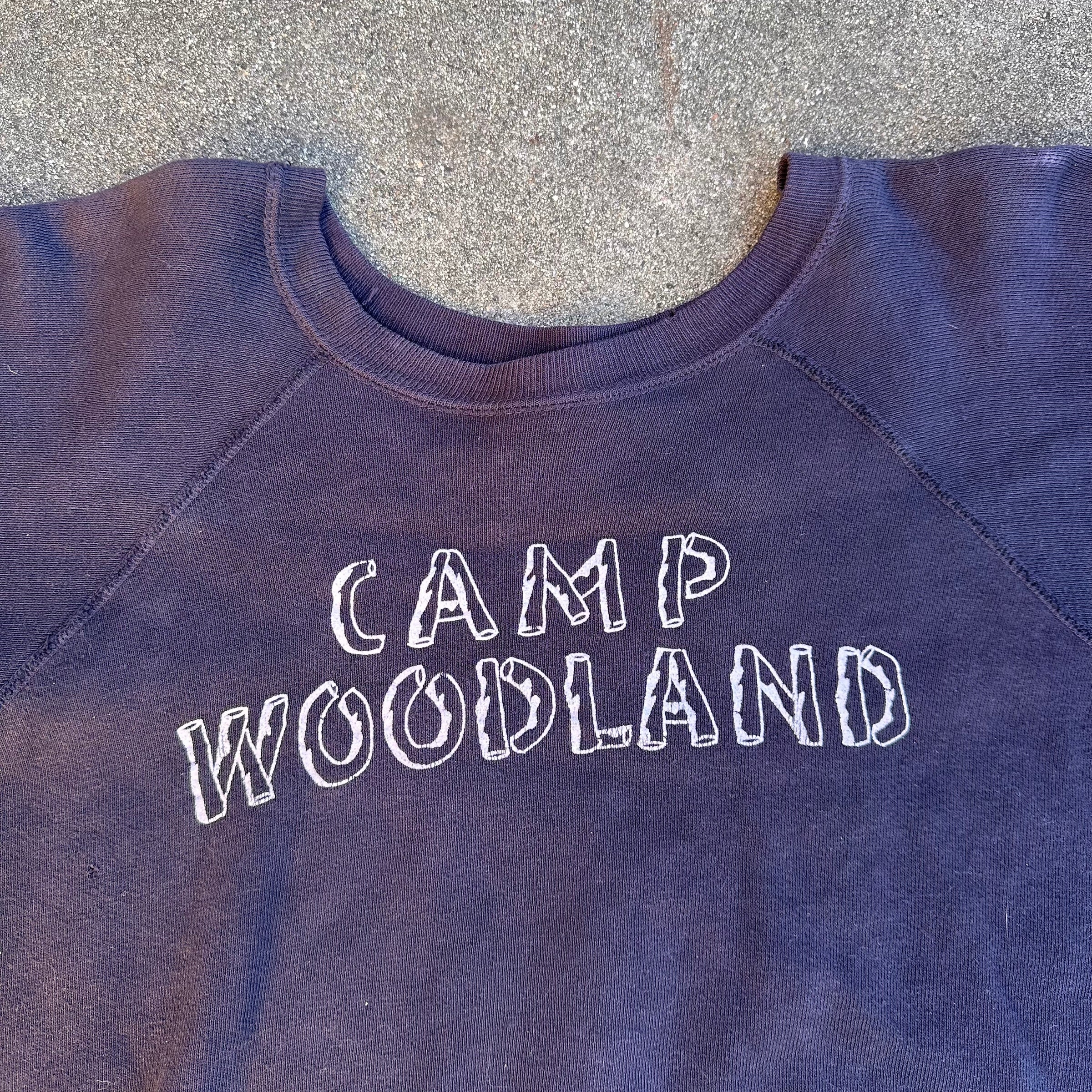 1960’s Camp Woodland Raglan Crewneck Sweatshirt 23” Chest