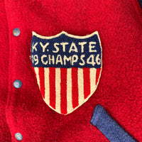 1940’s Butwin Two-Tone Nylon Fleece Reversible Varsity Jacket 24” Chest