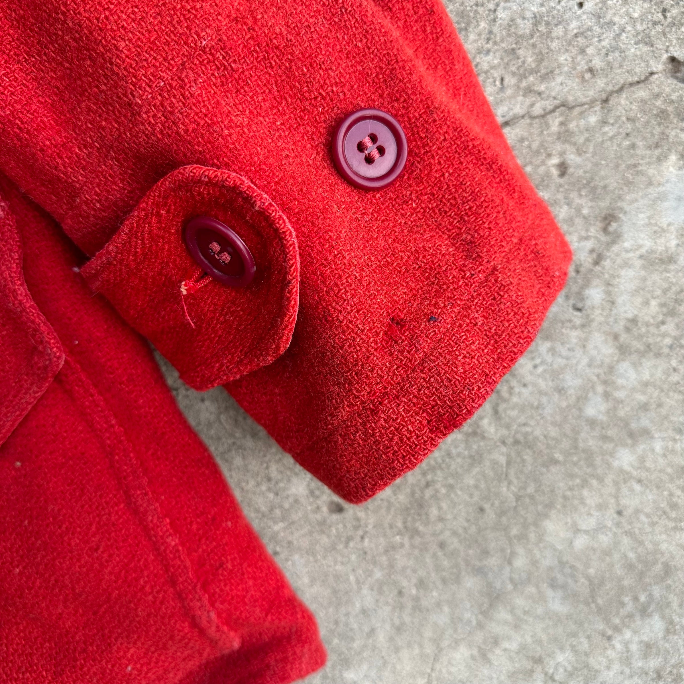 1940’s/50’s JC Higgins Red Wool Mackinaw Jacket Medium