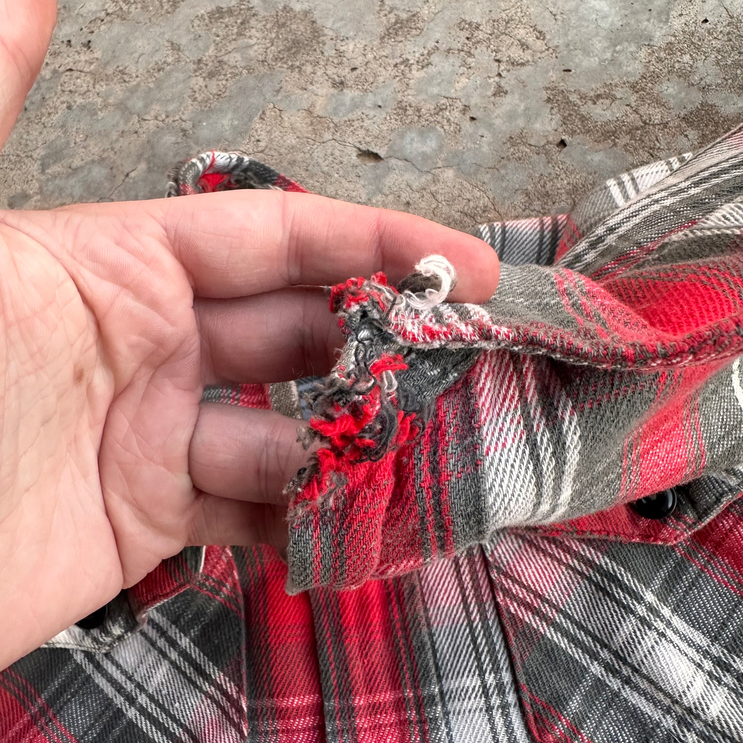 1960’s Arctic Plaid Cotton Flannel Shirt XL 26” Chest