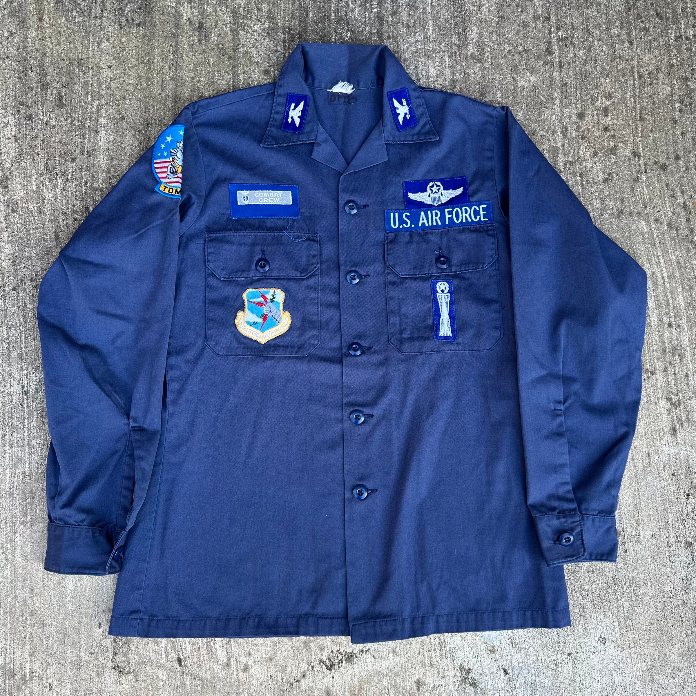 1970’s USAF Blue Missile Crewman Fatigue Shirt Large