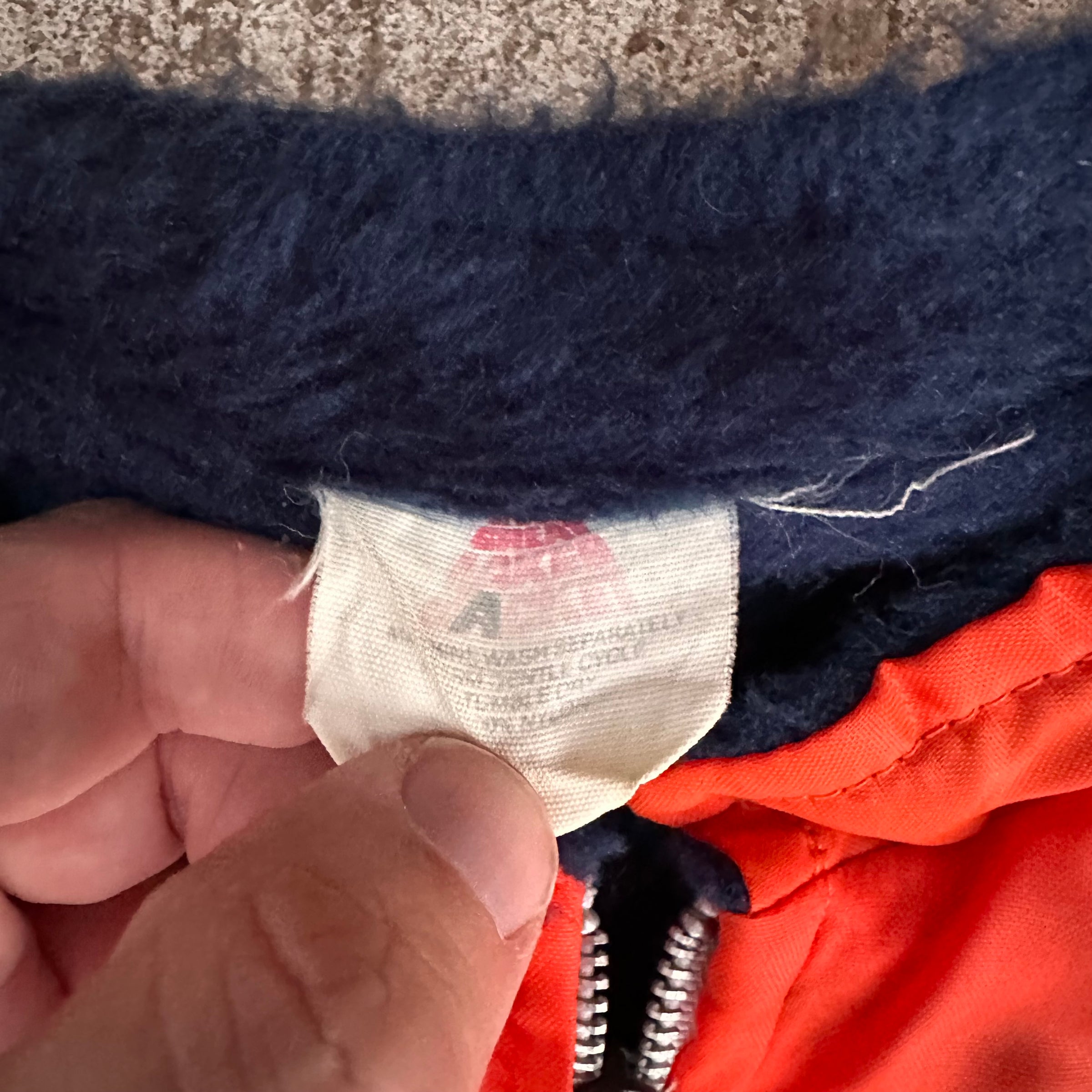 1970’s/80’s Fleece Lined Nylon Racing Jacket Large