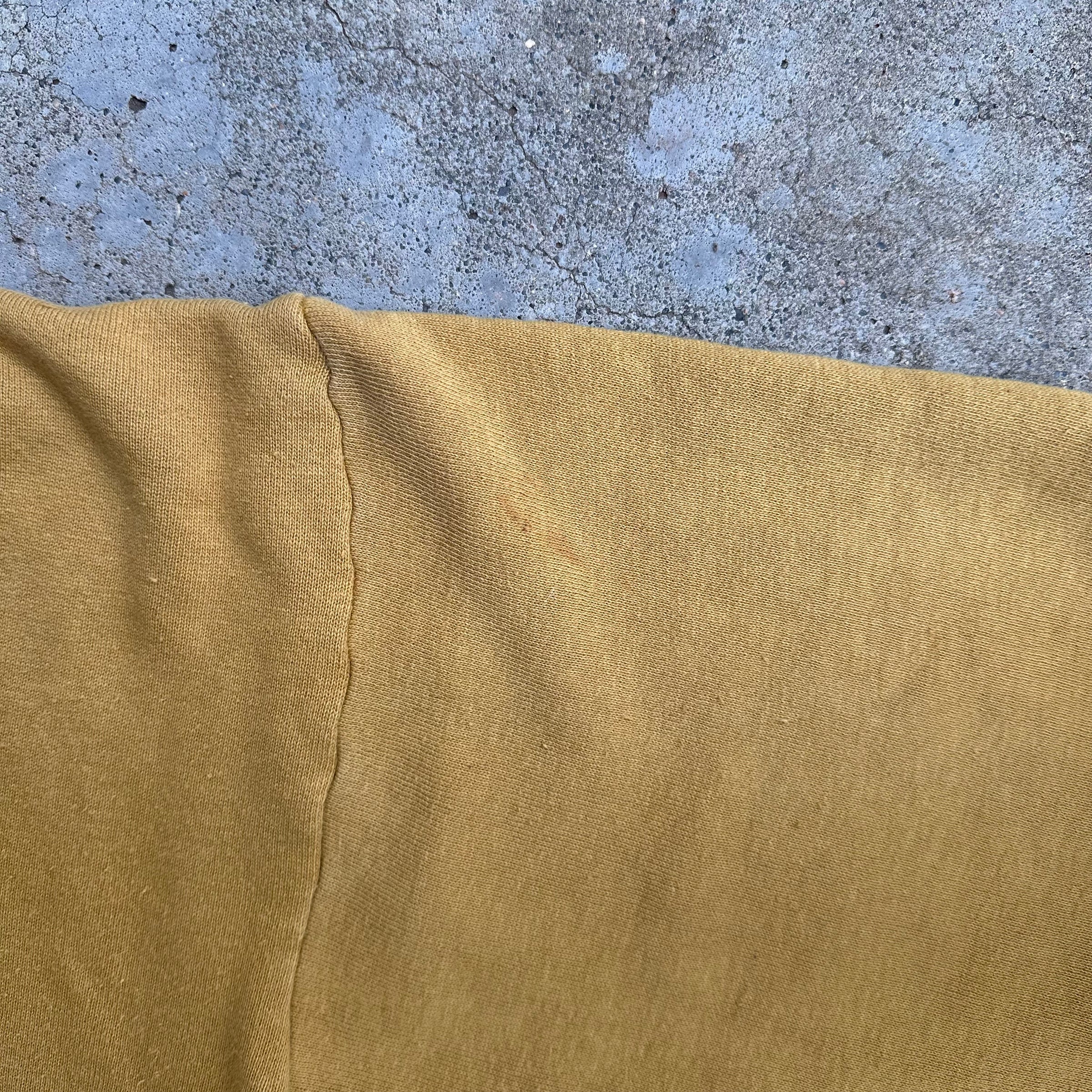 1960’s Purdue University Flock Print Shawl Collar Sweatshirt 24” Chest