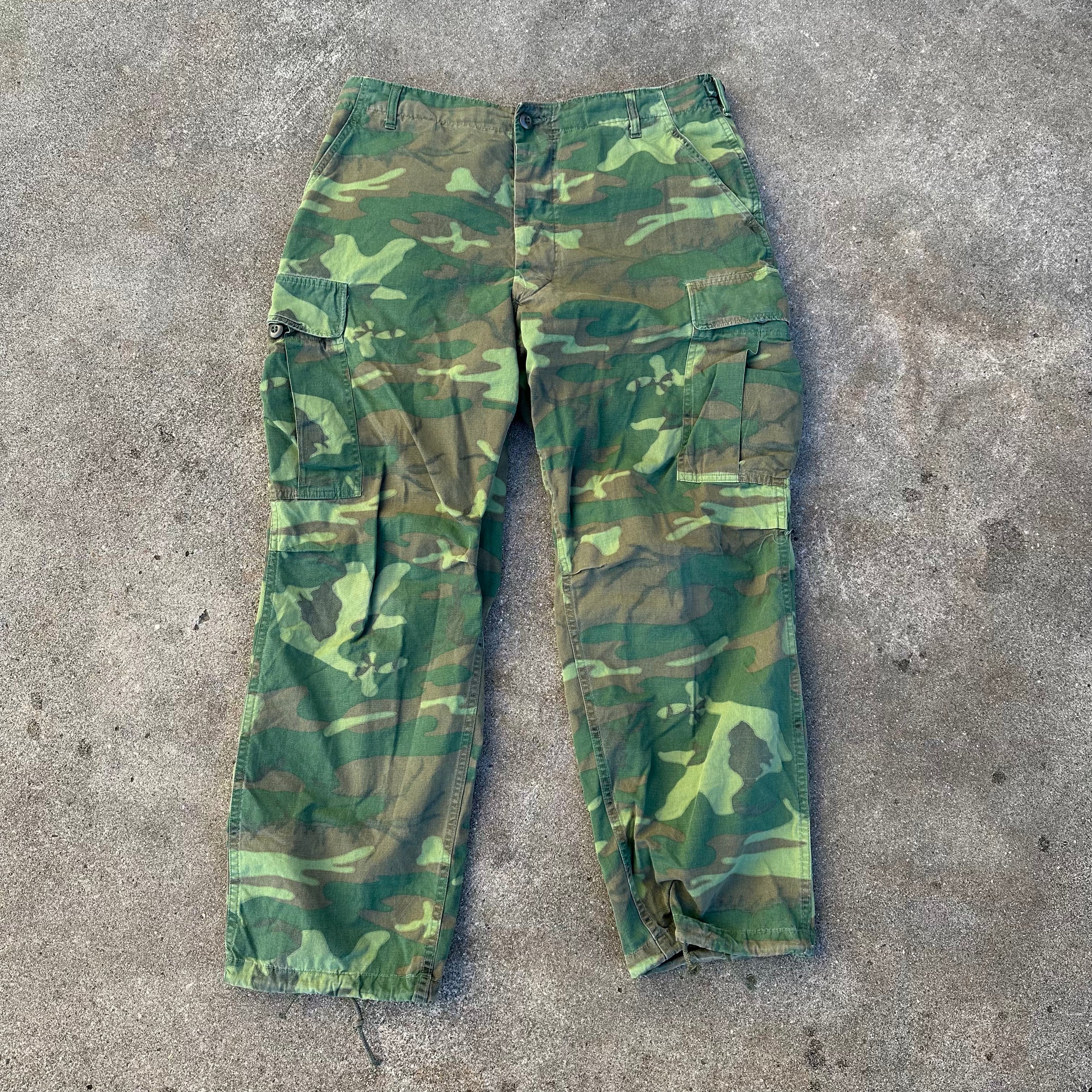 1960’s Vietnam War Poplin ERDL Jungle Pants 30” - 38” x 28”