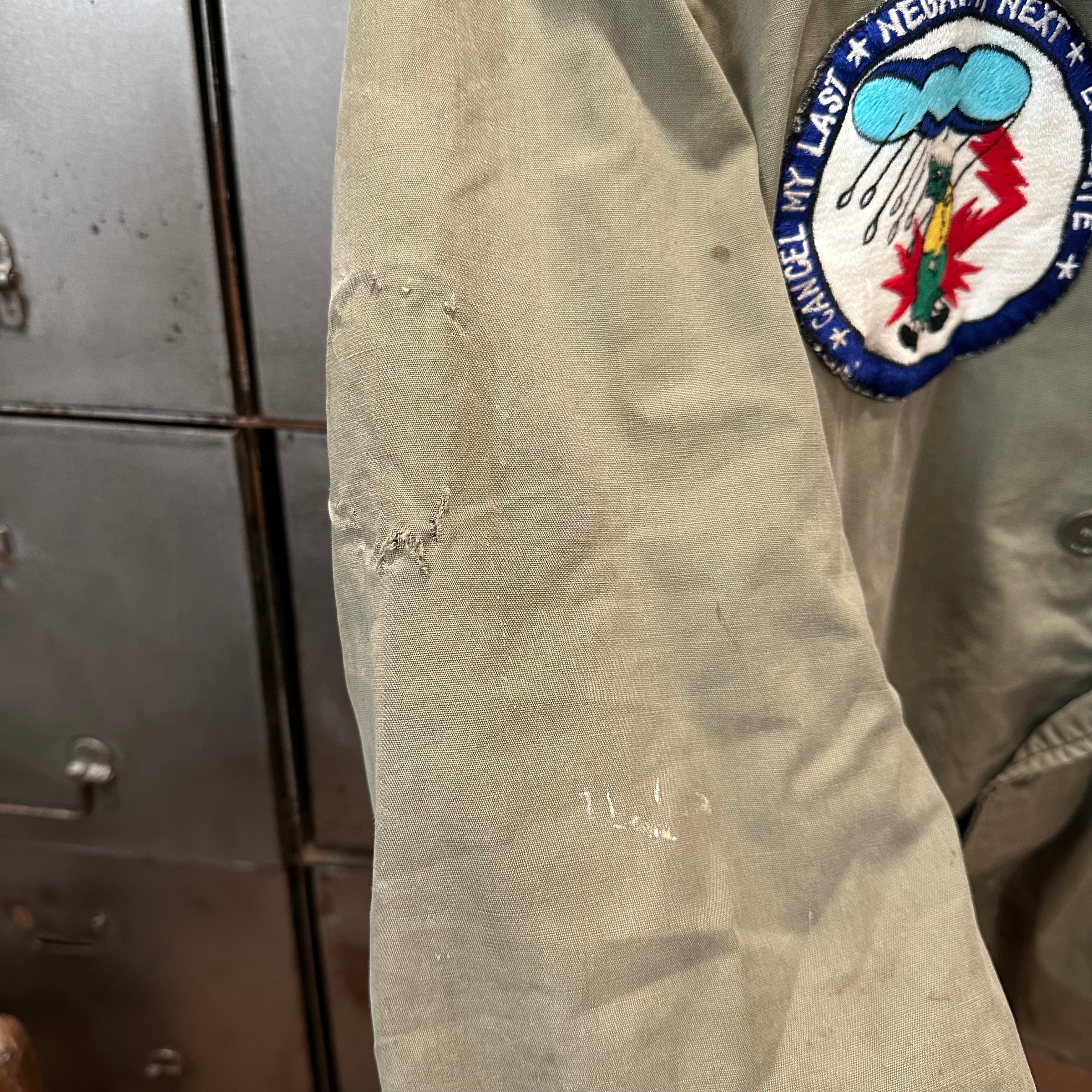 1940’s WWII Patched USN N-4 Deck Jacket  22” Chest