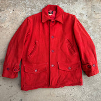 1940’s/50’s JC Higgins Red Wool Mackinaw Jacket Medium