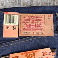 2000’s Deadstock Levi’s 501 Shrink to Fit Denim Jeans Tagged 31” x 36”