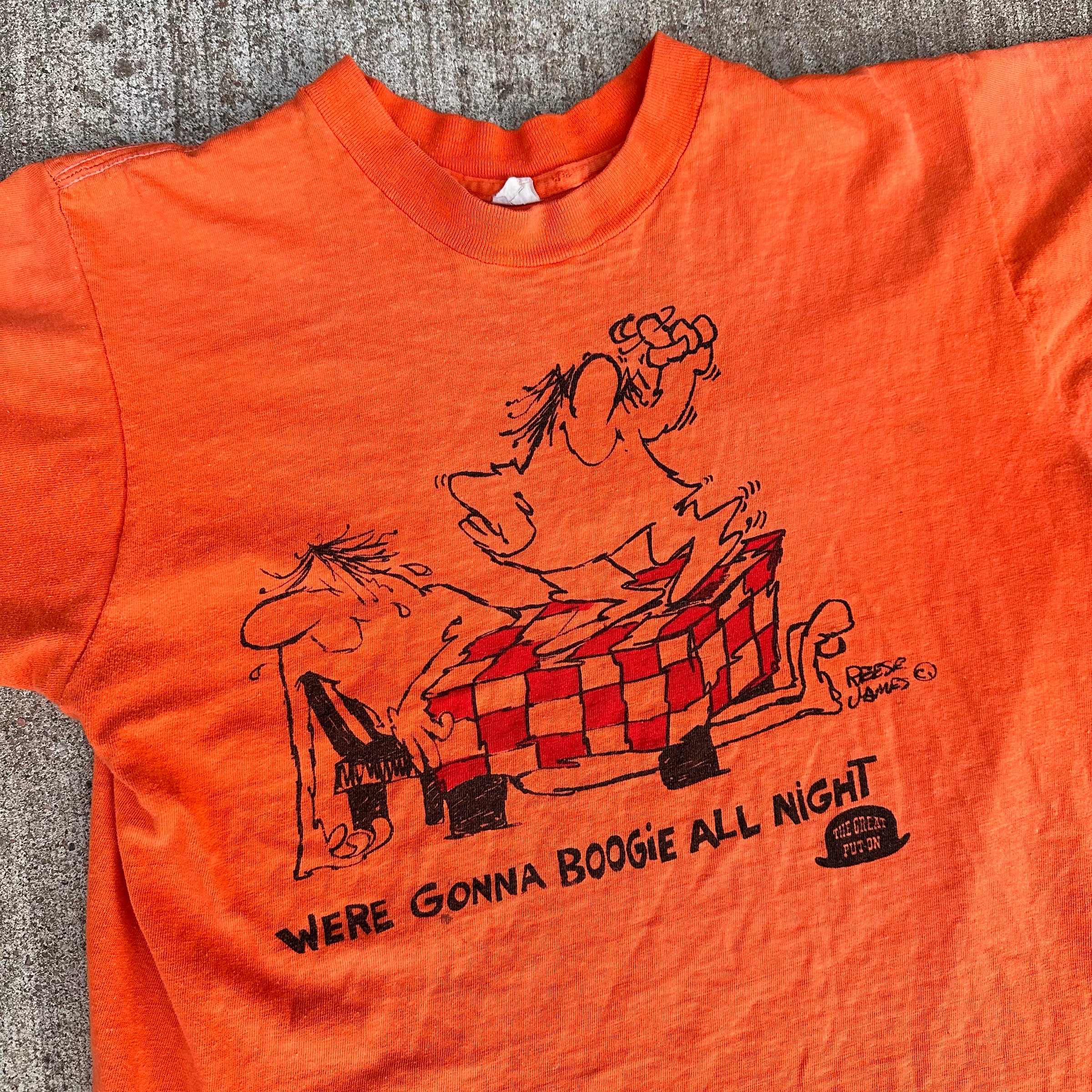 1970’s “We’re Gonna Boogie All Night” T-Shirt Medium