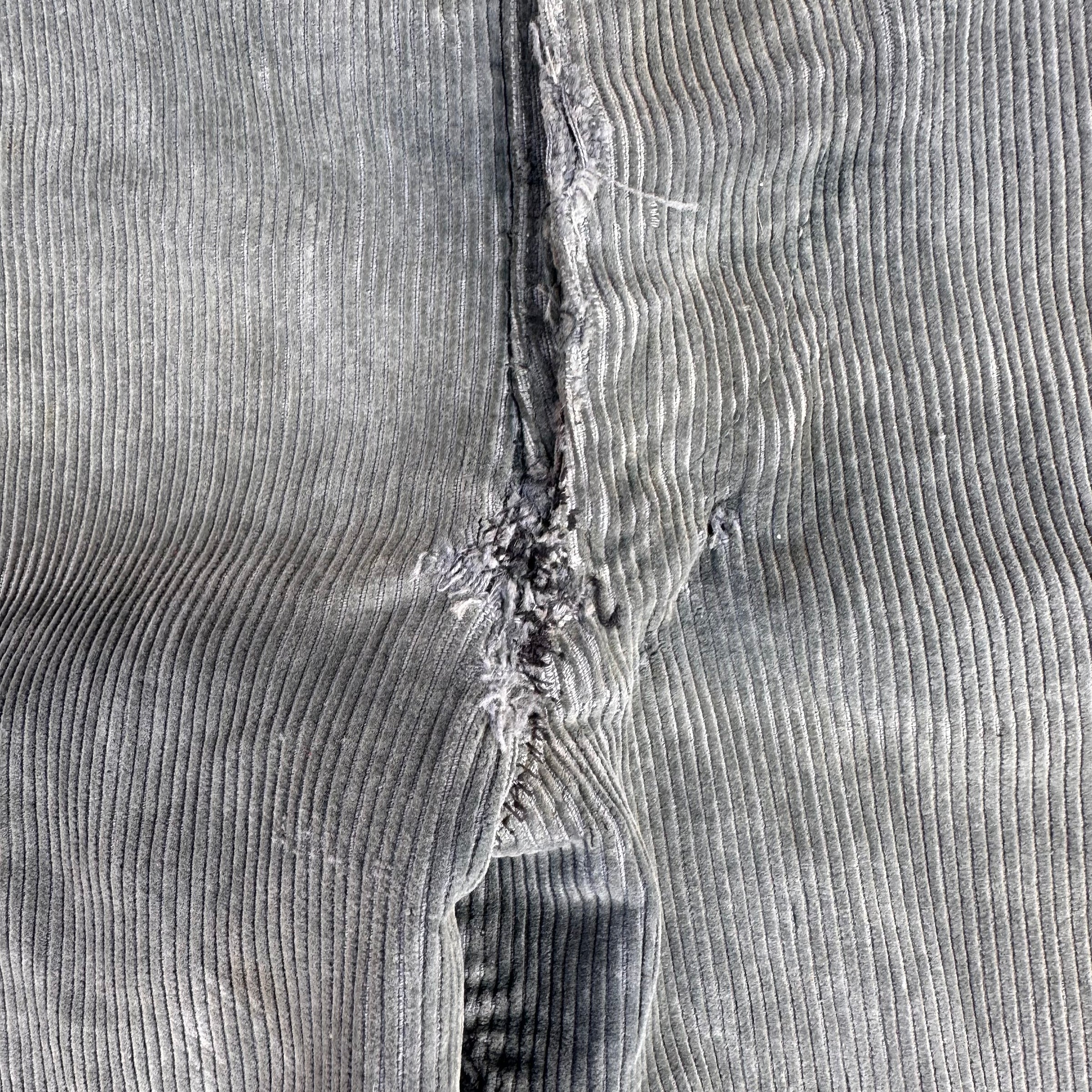 1920’s/30’s Strong Reliable Grey Corduroy Pants 38” x 28”
