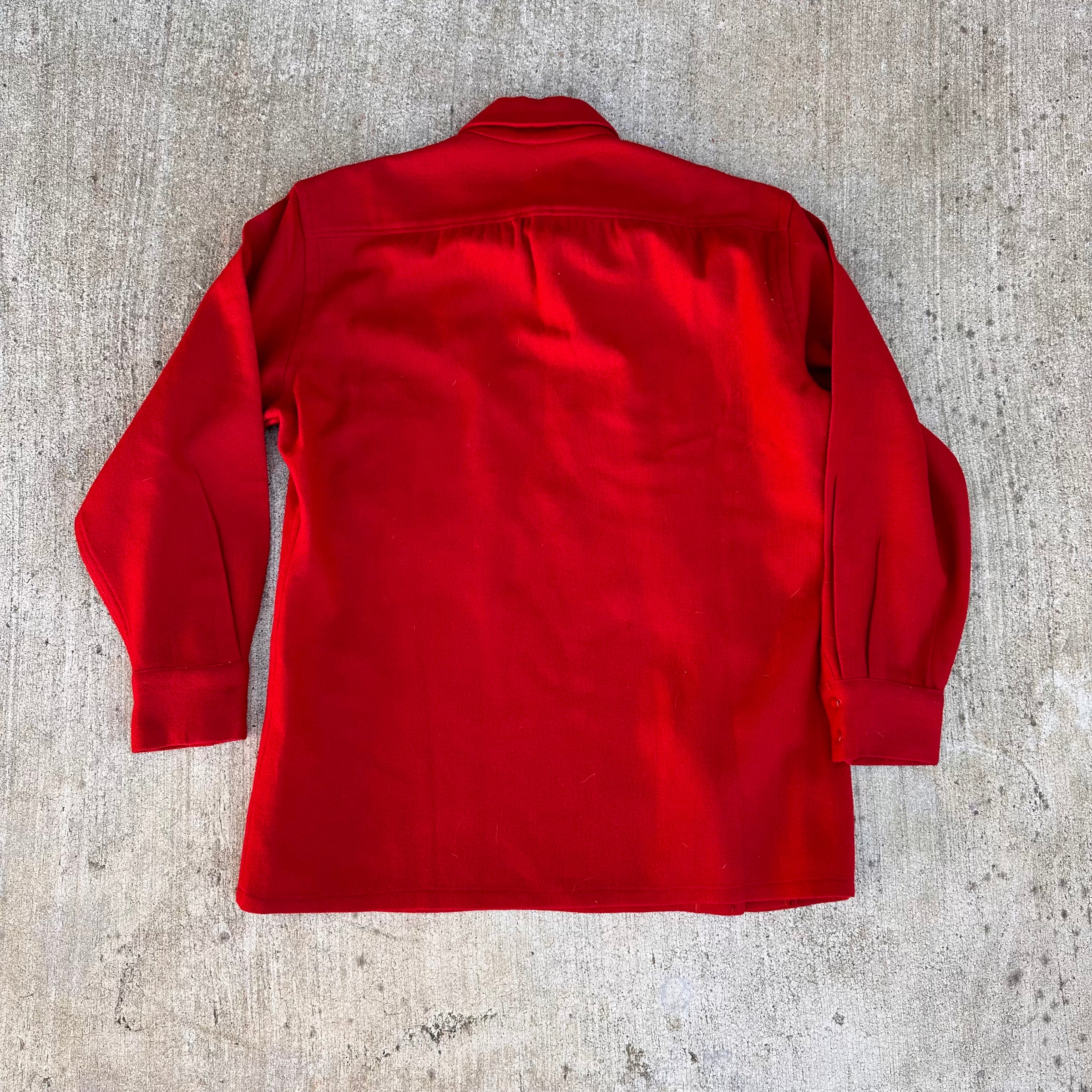 1940’s/50’s Spitfire by Marlboro Asymmetrical Zip Wool Shirt Medium