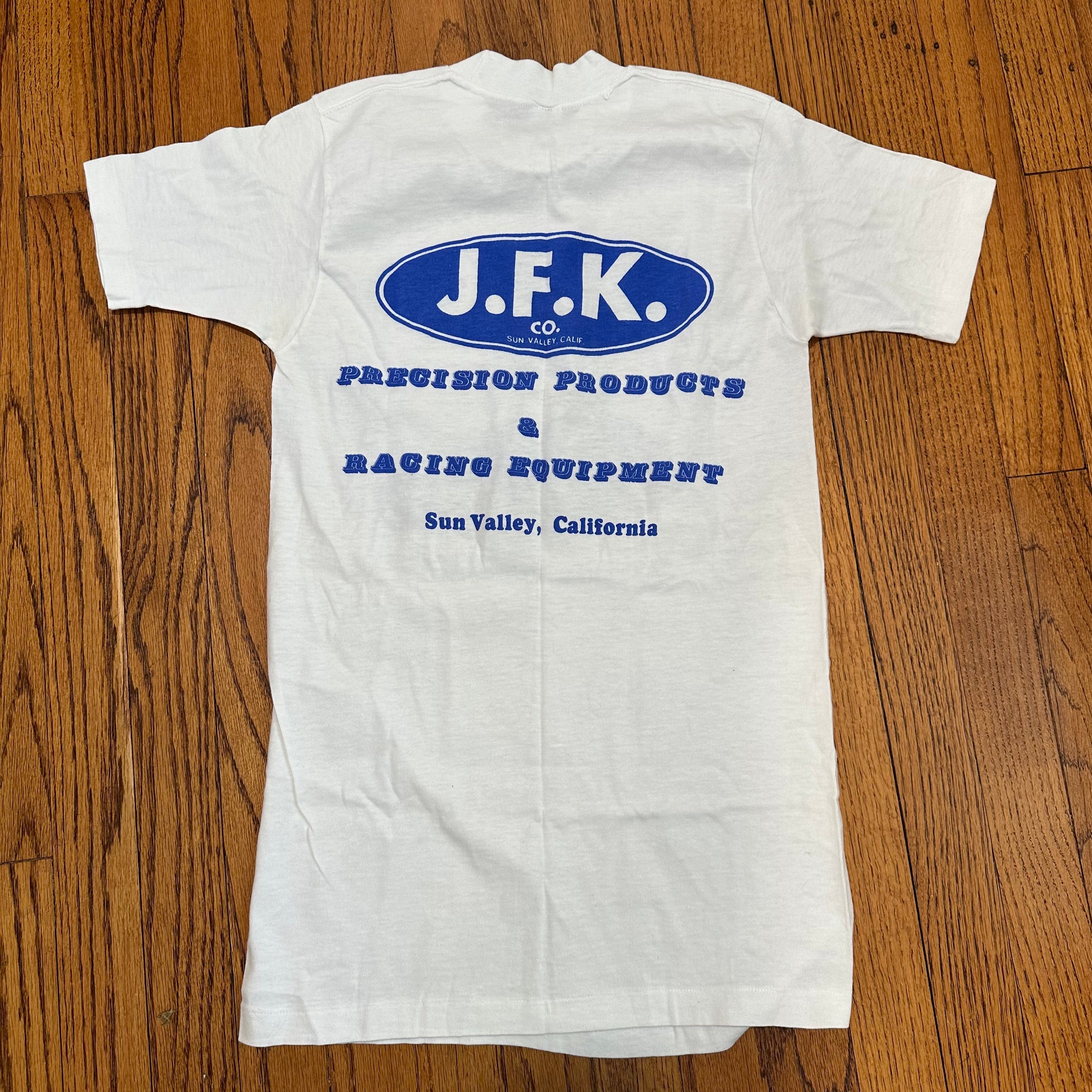 1970’s Deadstock J.F.K Stock Car Racing Equipment T-Shirt Small