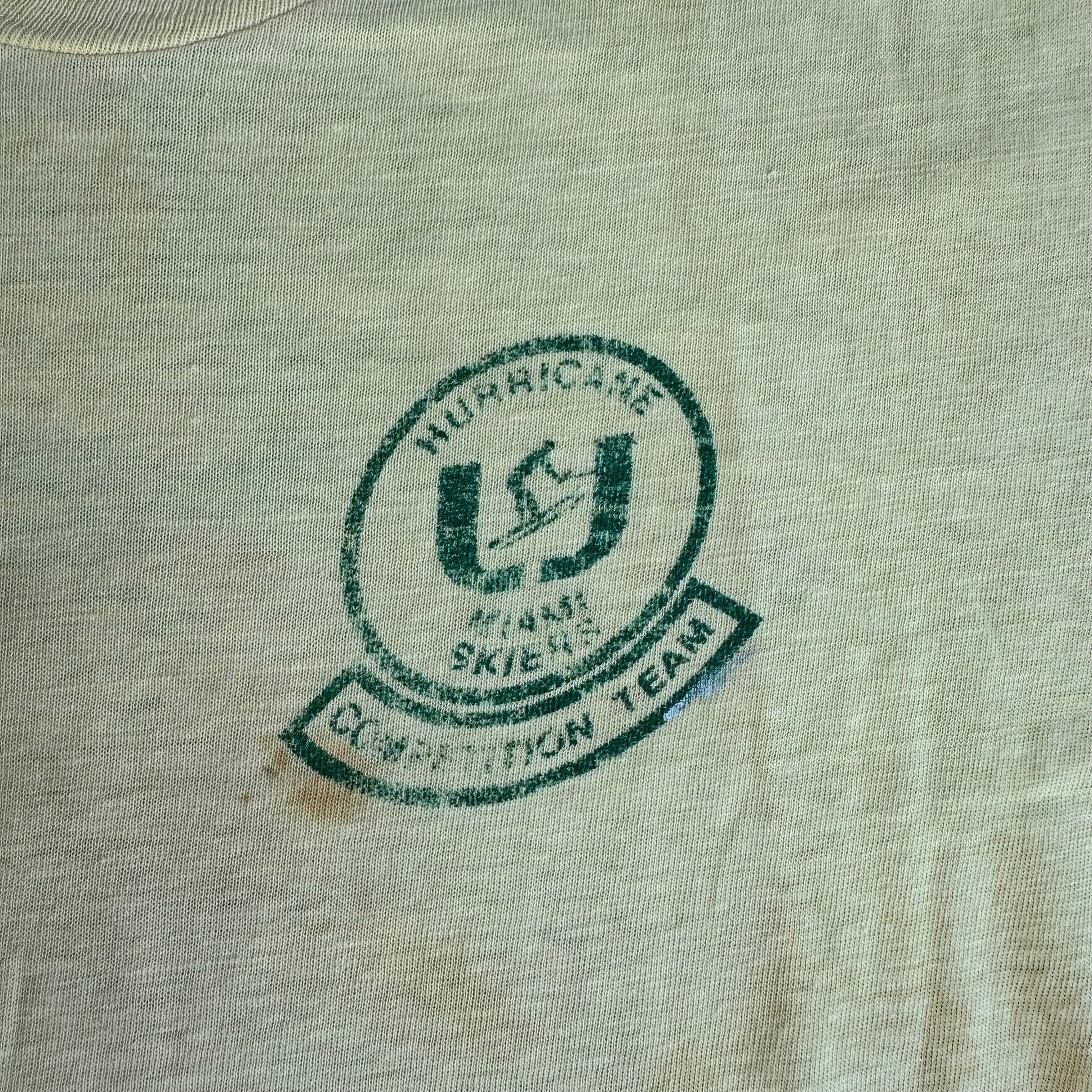 1970’s University of Miami Hurricane Skiers T-Shirt Small