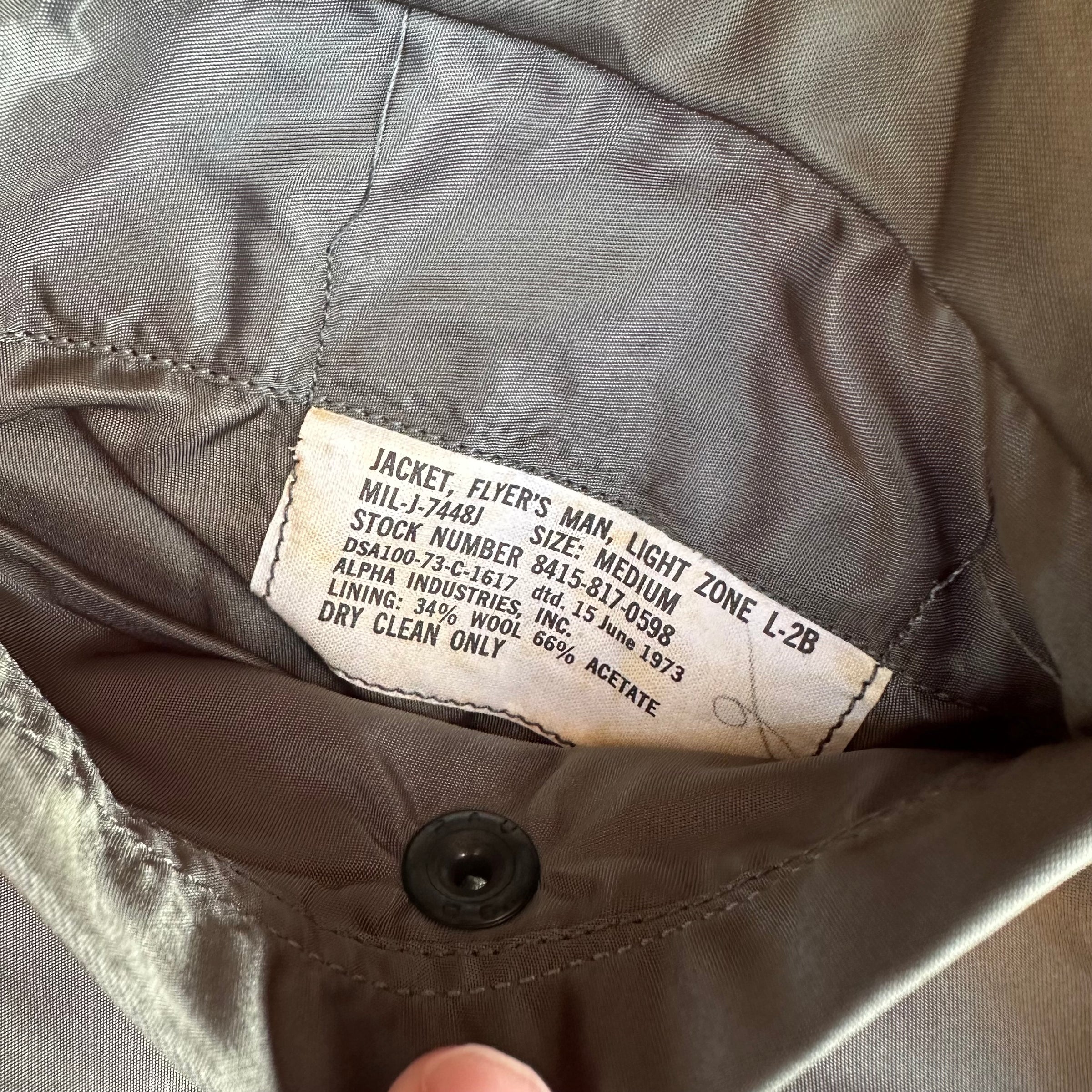 1970’s USAF L-2B Reversible Flight Jacket Medium