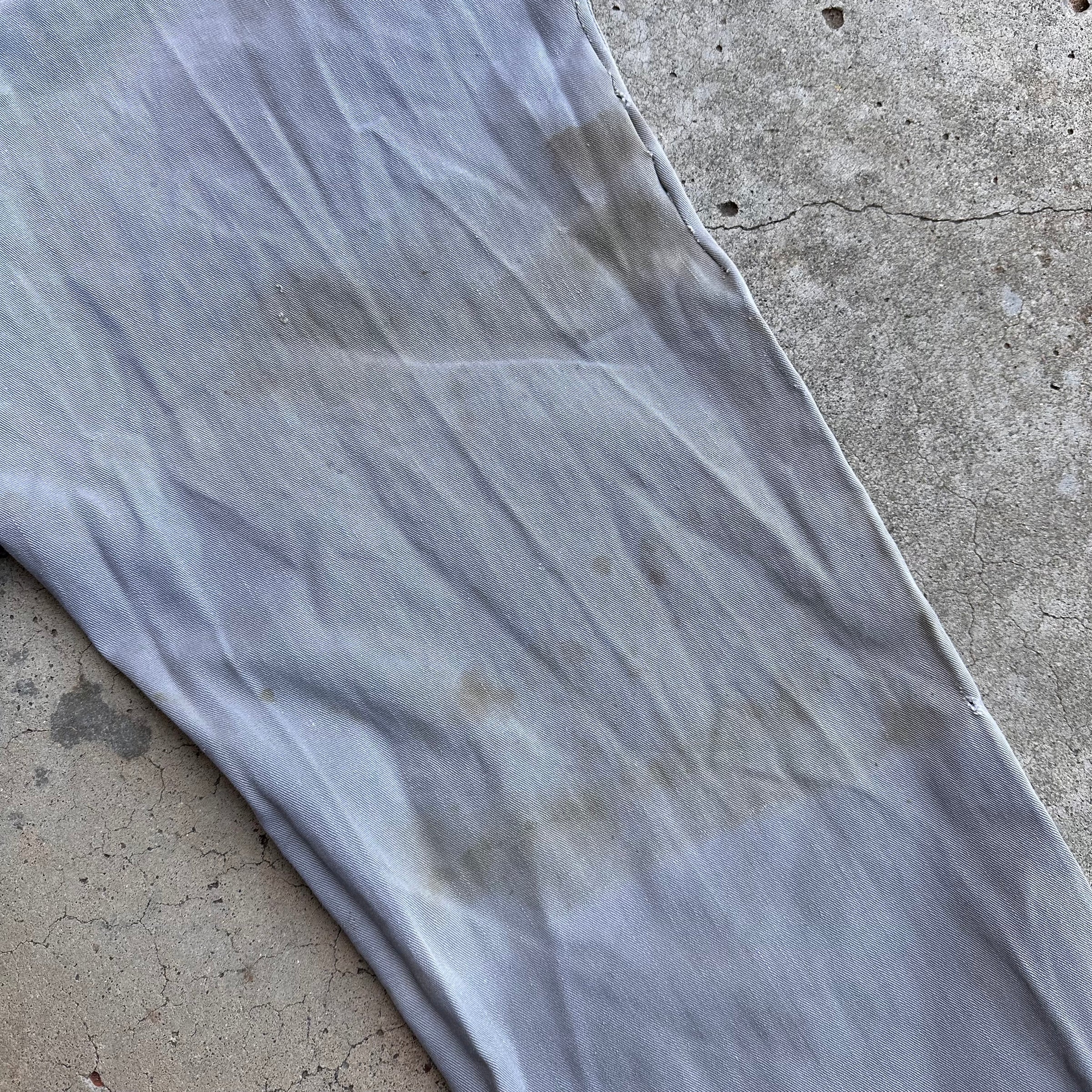 1950’s Grey Cotton Work Pants 36” x 27”
