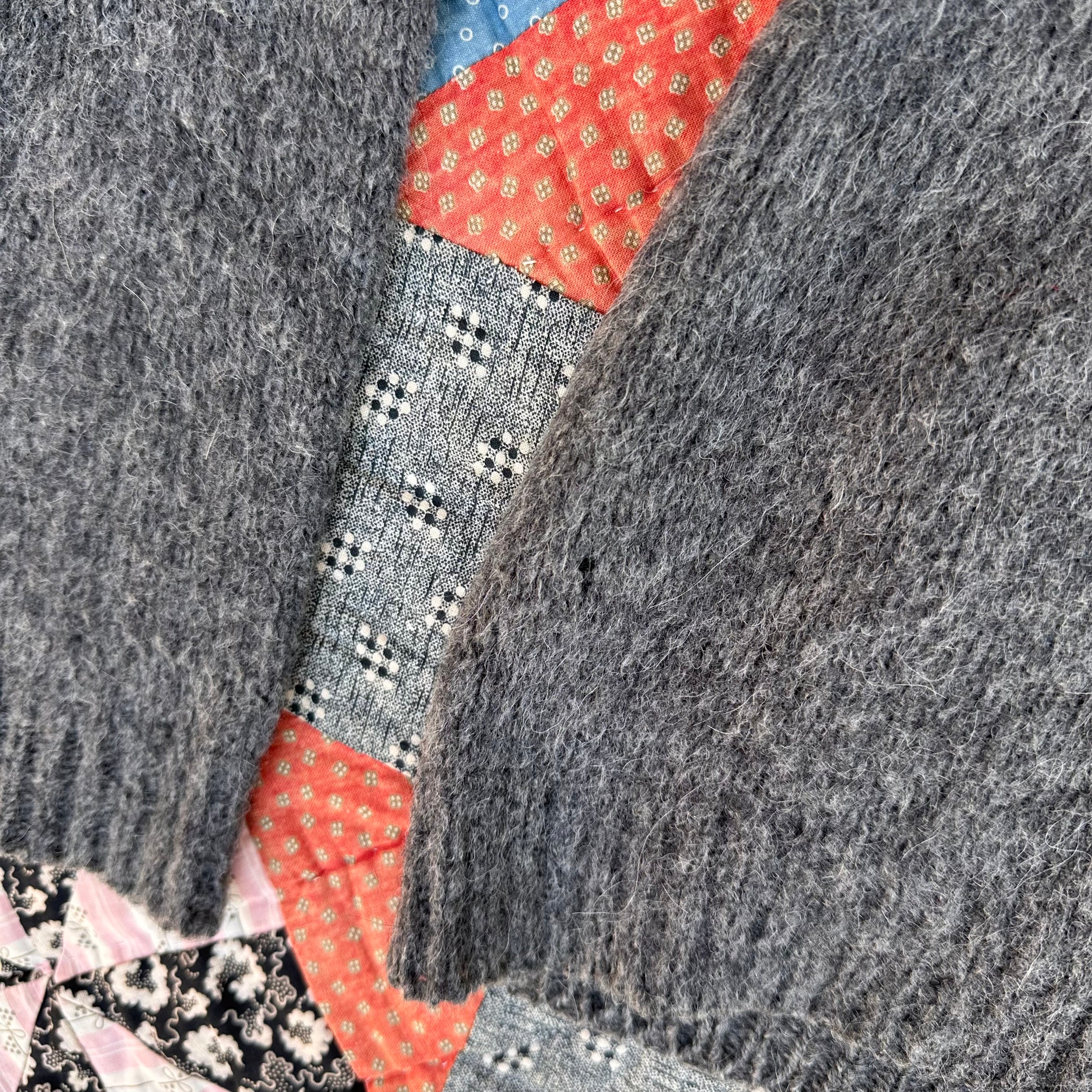 1960’s Grey Mohair Cardigan Sweater 21” Chest