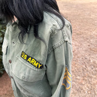 1950’s/60’s Thrashed First Pattern 13 Star OG-107 Fatigue Shirt Medium