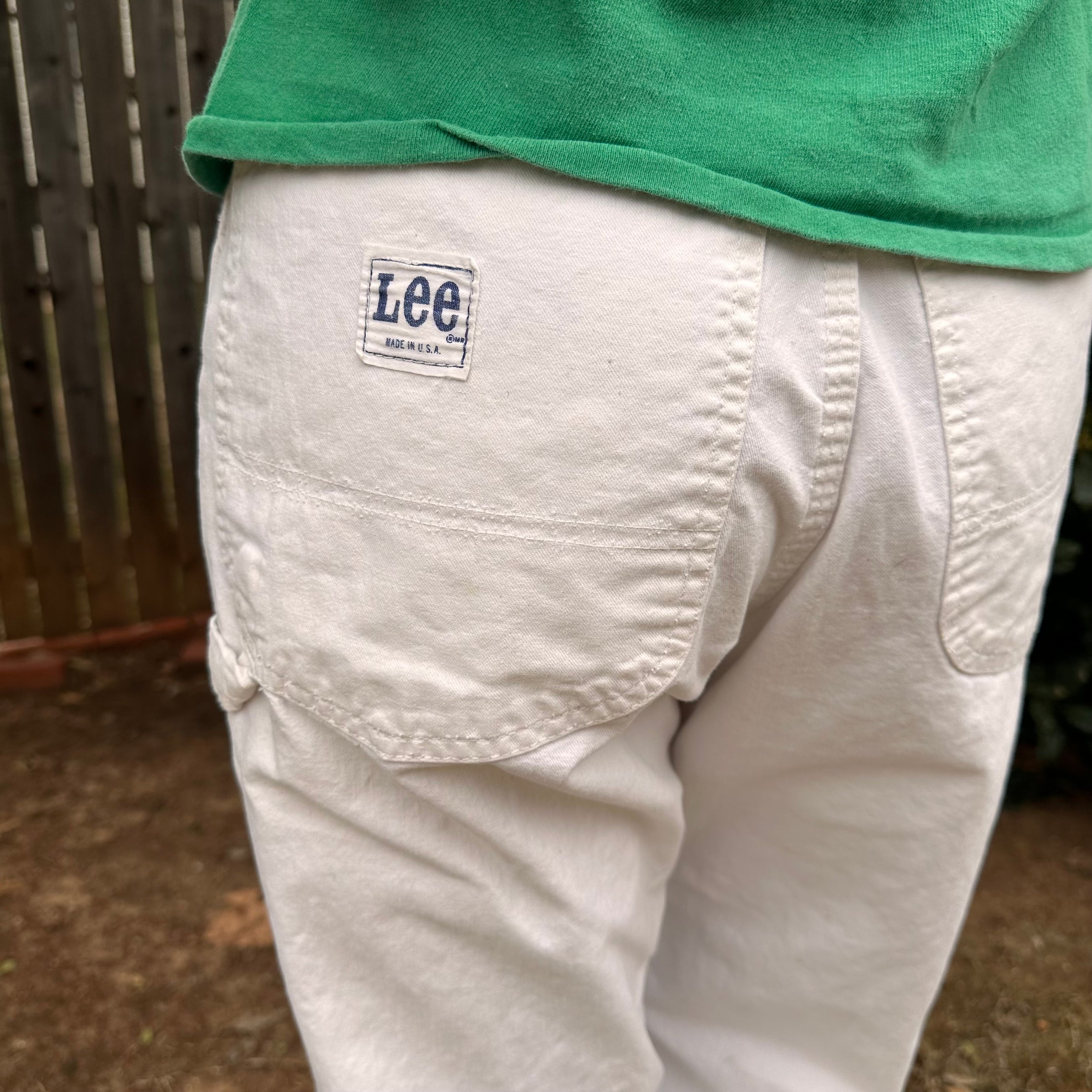 1960’s/70’s Lee White Carpenter Pants 28” x 28”